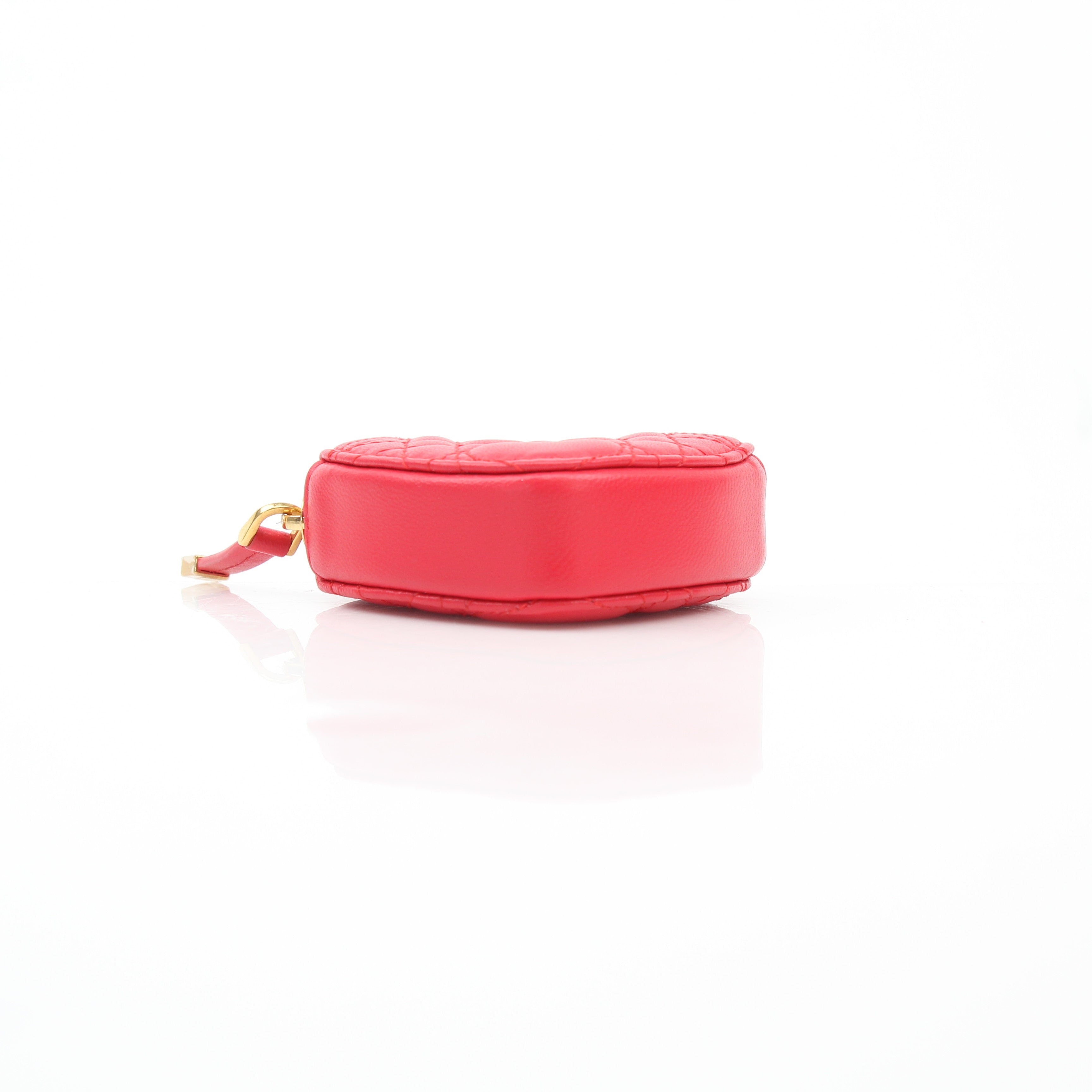 Christian Dior Caro Heart Cannage Calfskin Pouch