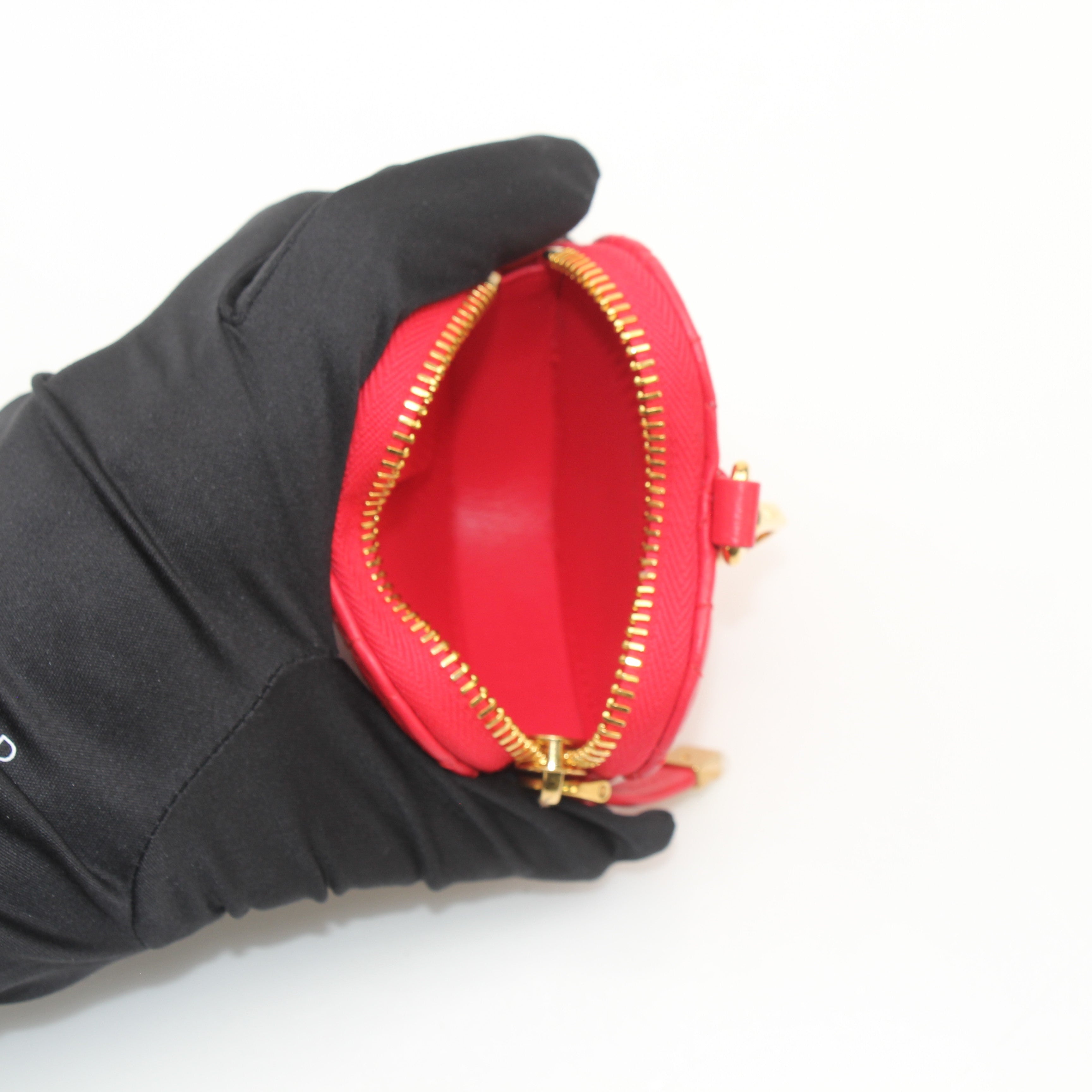 Christian Dior Caro Heart Cannage Calfskin Pouch