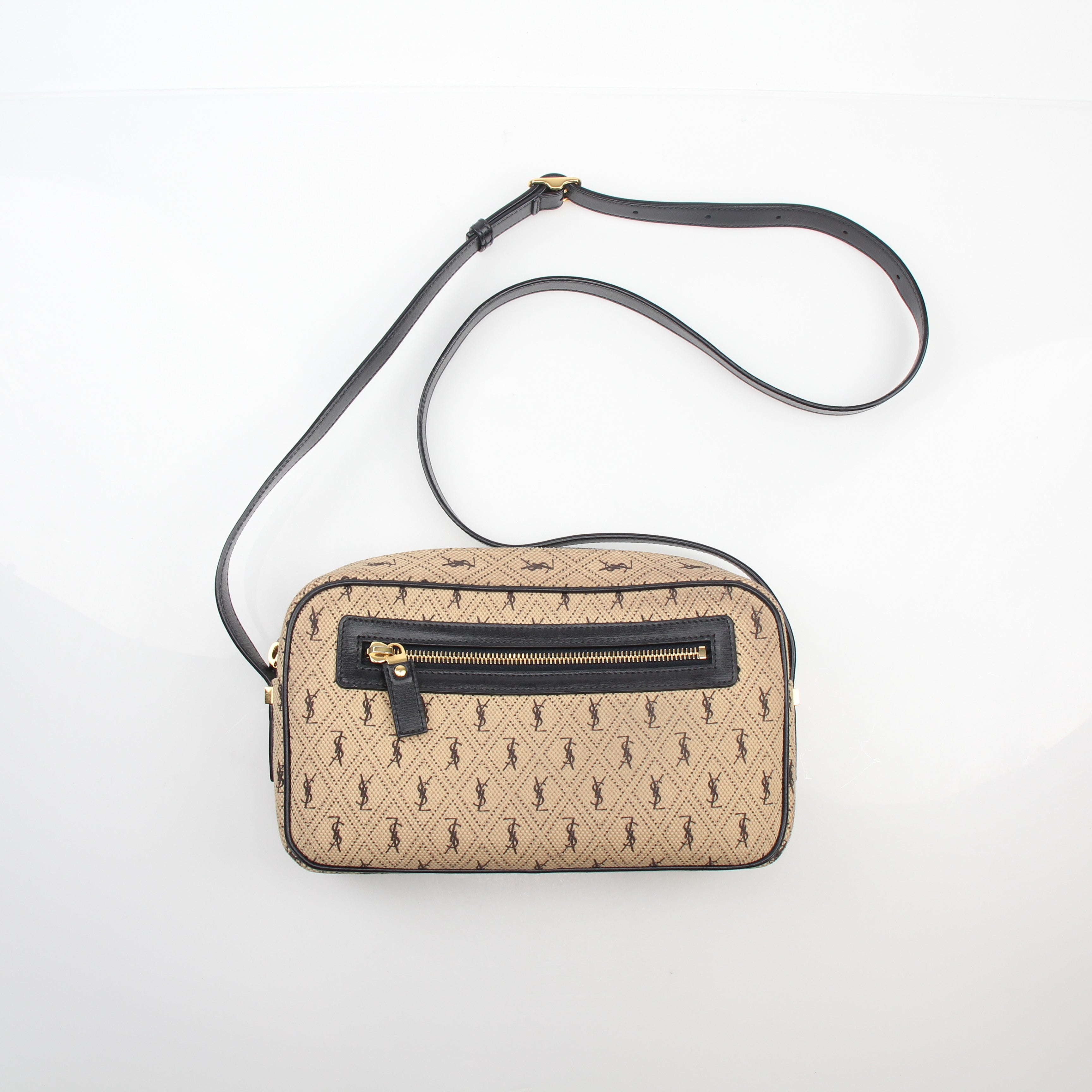 Saint Laurent Monogram Canvas Camera Bag