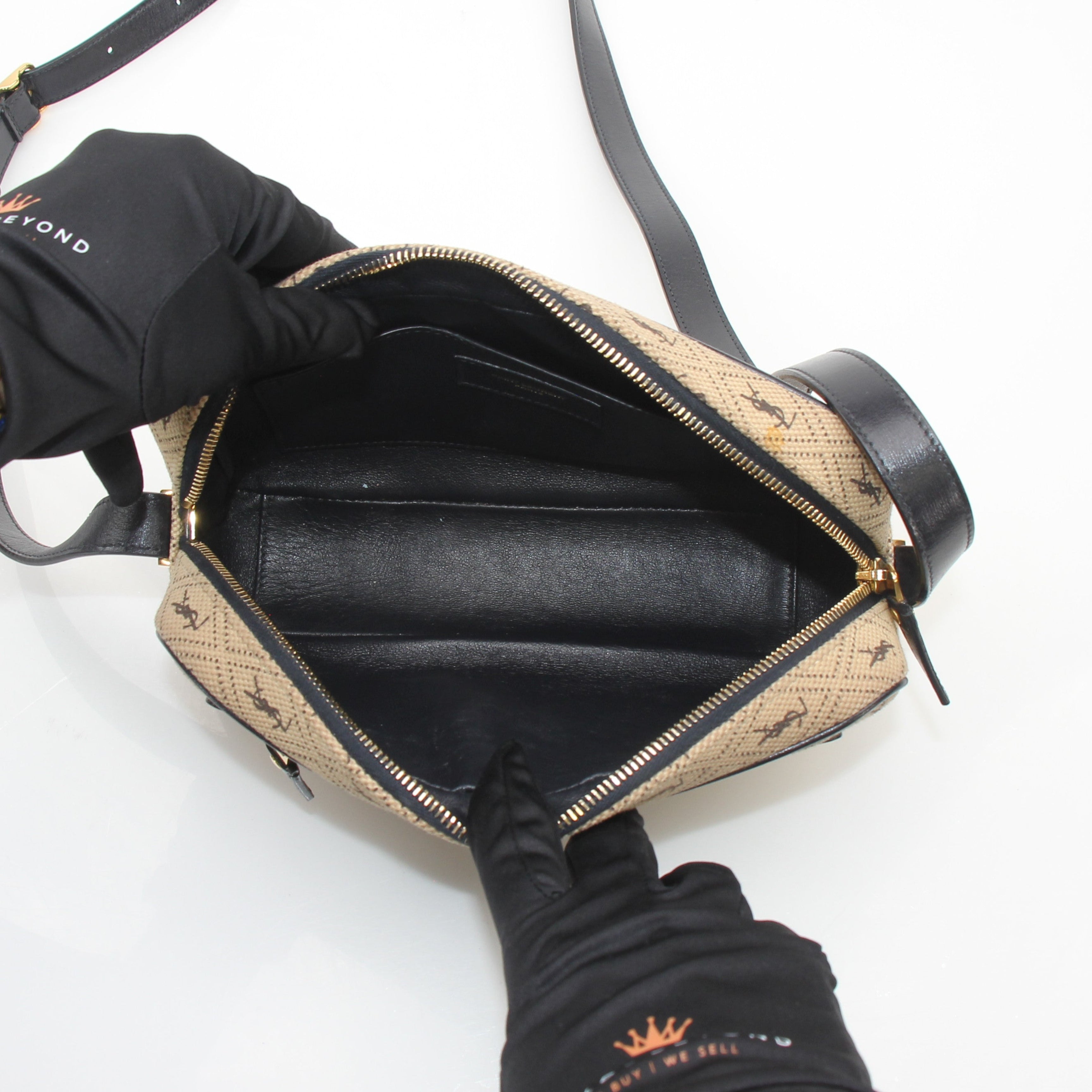 Saint Laurent Monogram Canvas Camera Bag