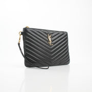 Saint Laurent Cassandra Matelassé A5 Leather Pouch