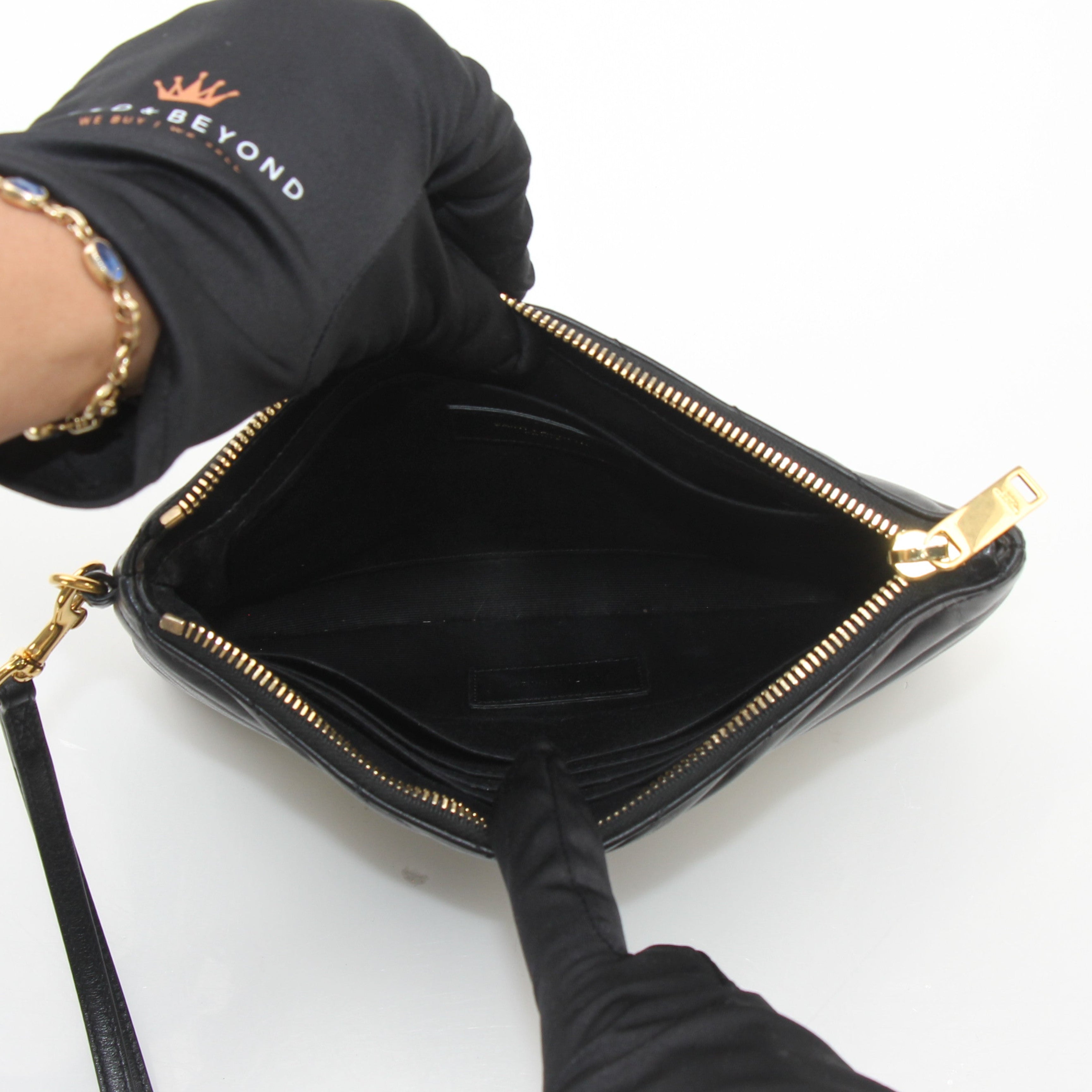 Saint Laurent Cassandra Matelassé A5 Leather Pouch