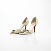 Christian Dior D Chain Leather Pumps