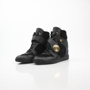 Louis Vuitton Postmark Black Wedge Sneakers