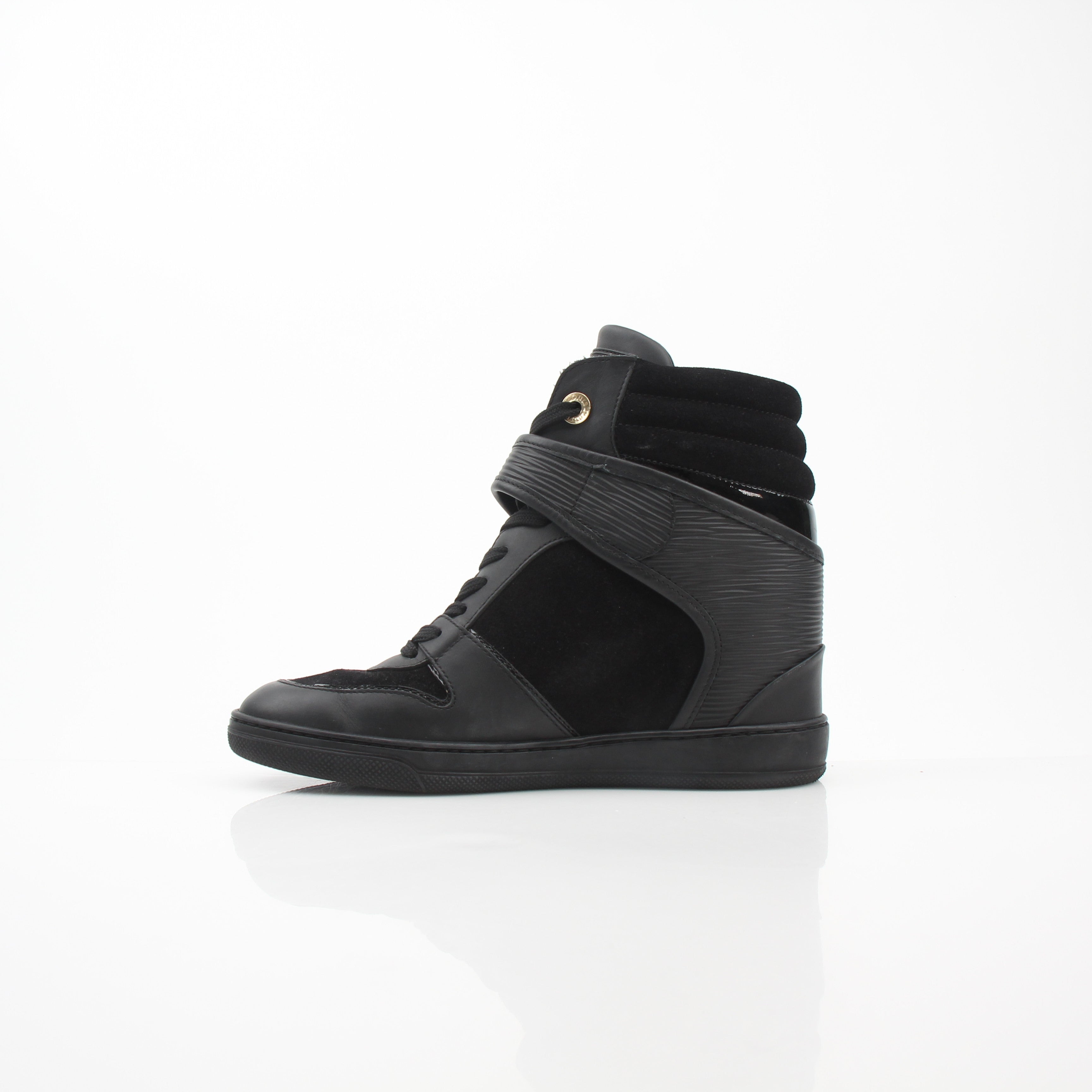 Louis Vuitton Postmark Black Wedge Sneakers