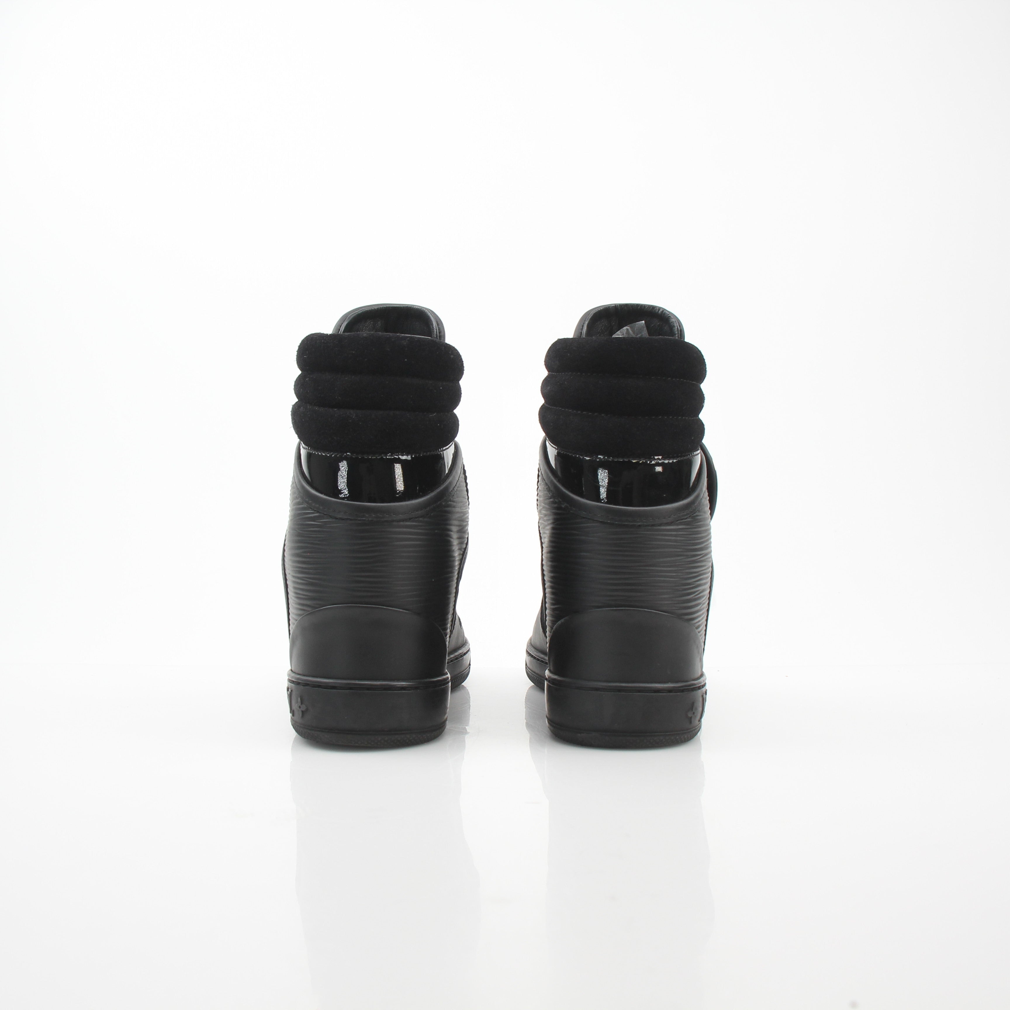Louis Vuitton Postmark Black Wedge Sneakers