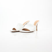 Bottega Veneta Stretch White Leather Mule Sandals