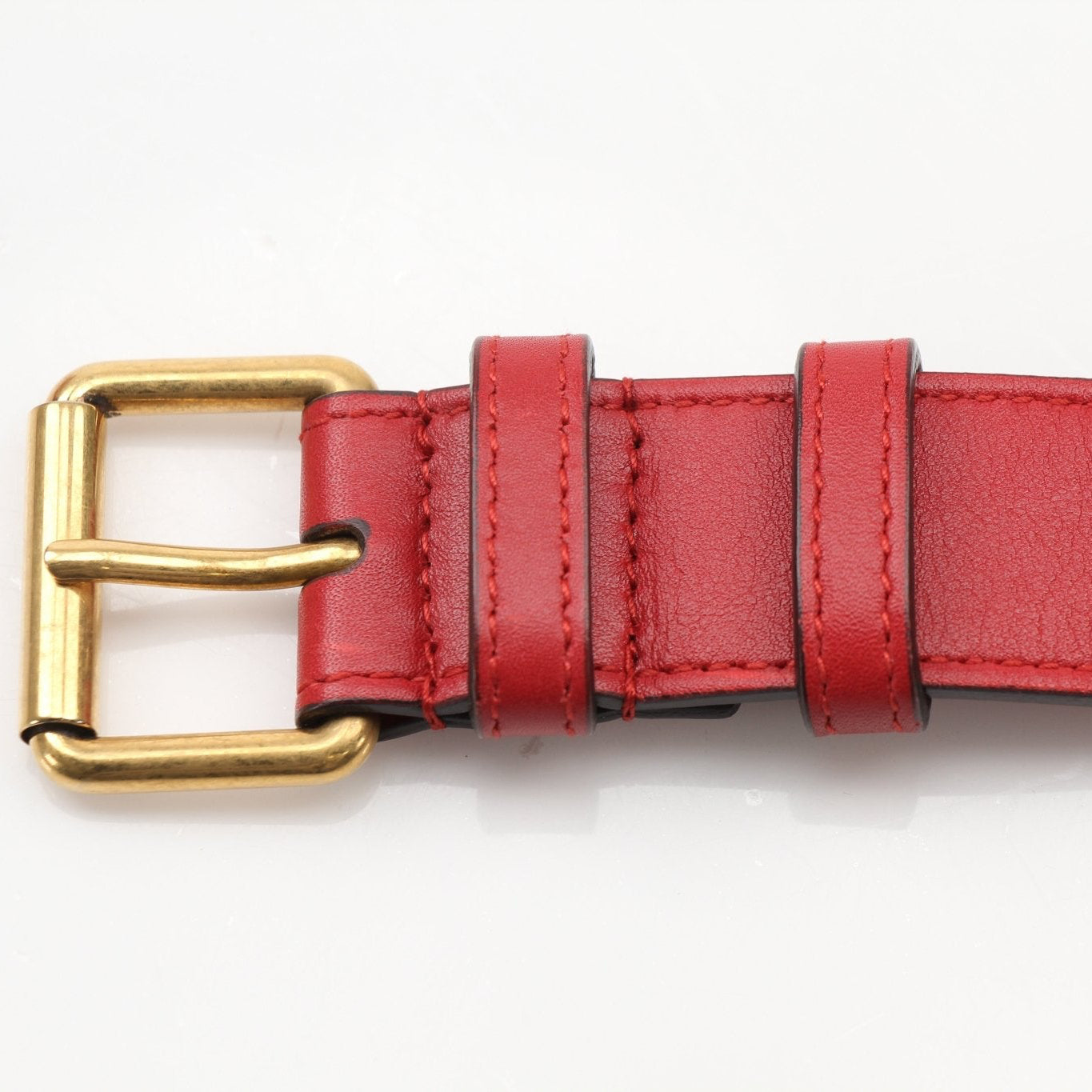 Gold & Beyond Gucci GG Marmont belt bag handbag with chevron quilted leather and gold-tone hardware.