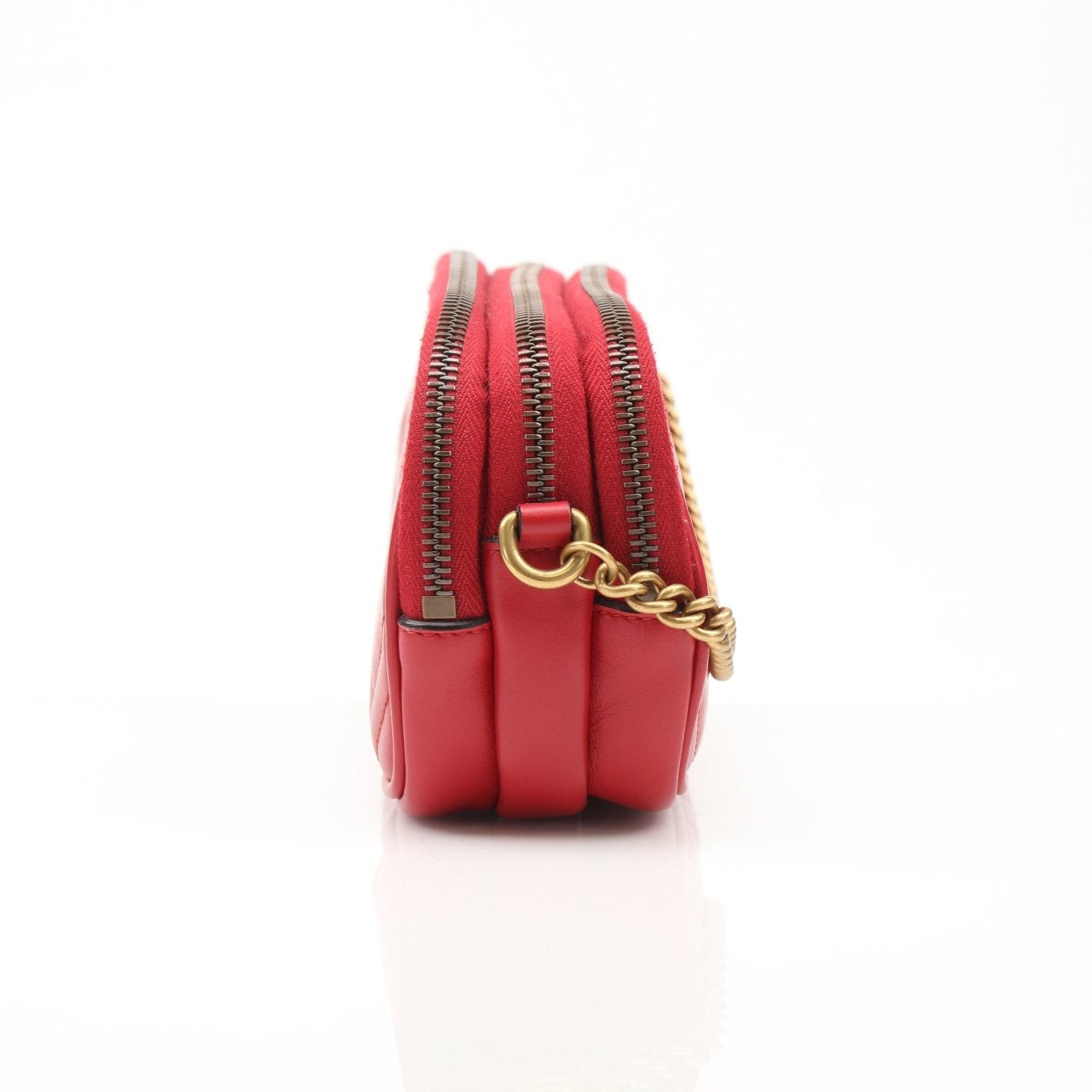 Gold & Beyond Gucci GG Marmont Matelassé Mini Shoulder Bag, stylish black handbag with quilted design and gold hardware.