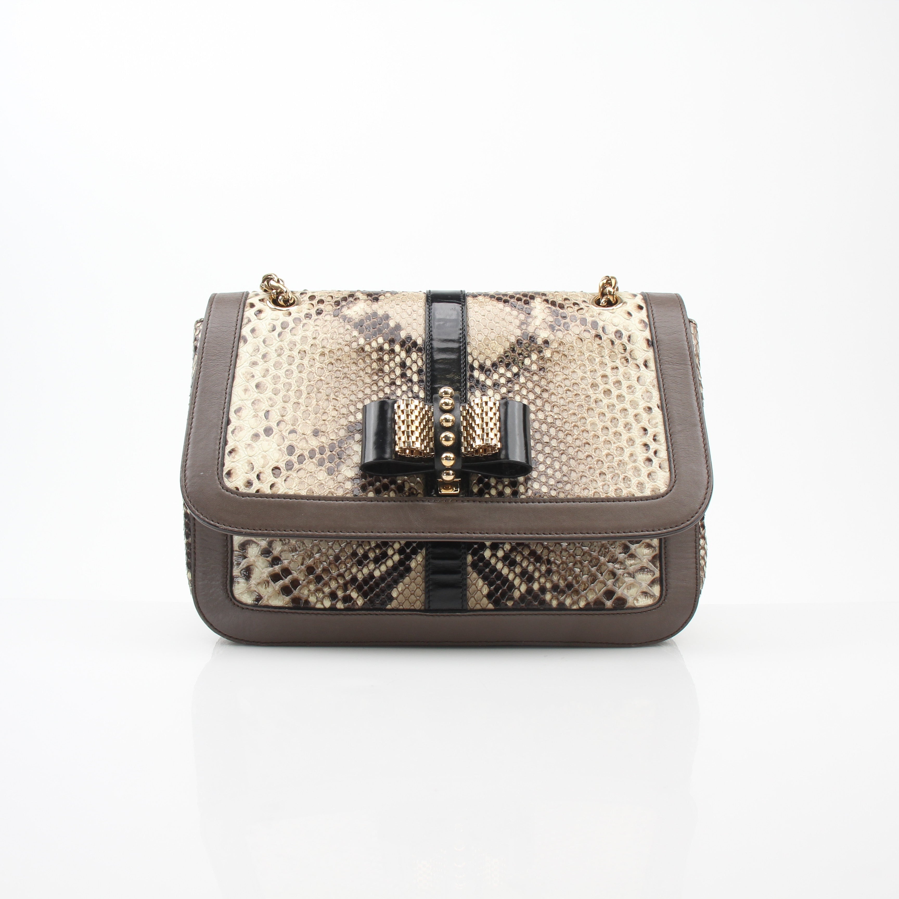 Christian Louboutin Sweet Charity Python Shoulder Bag