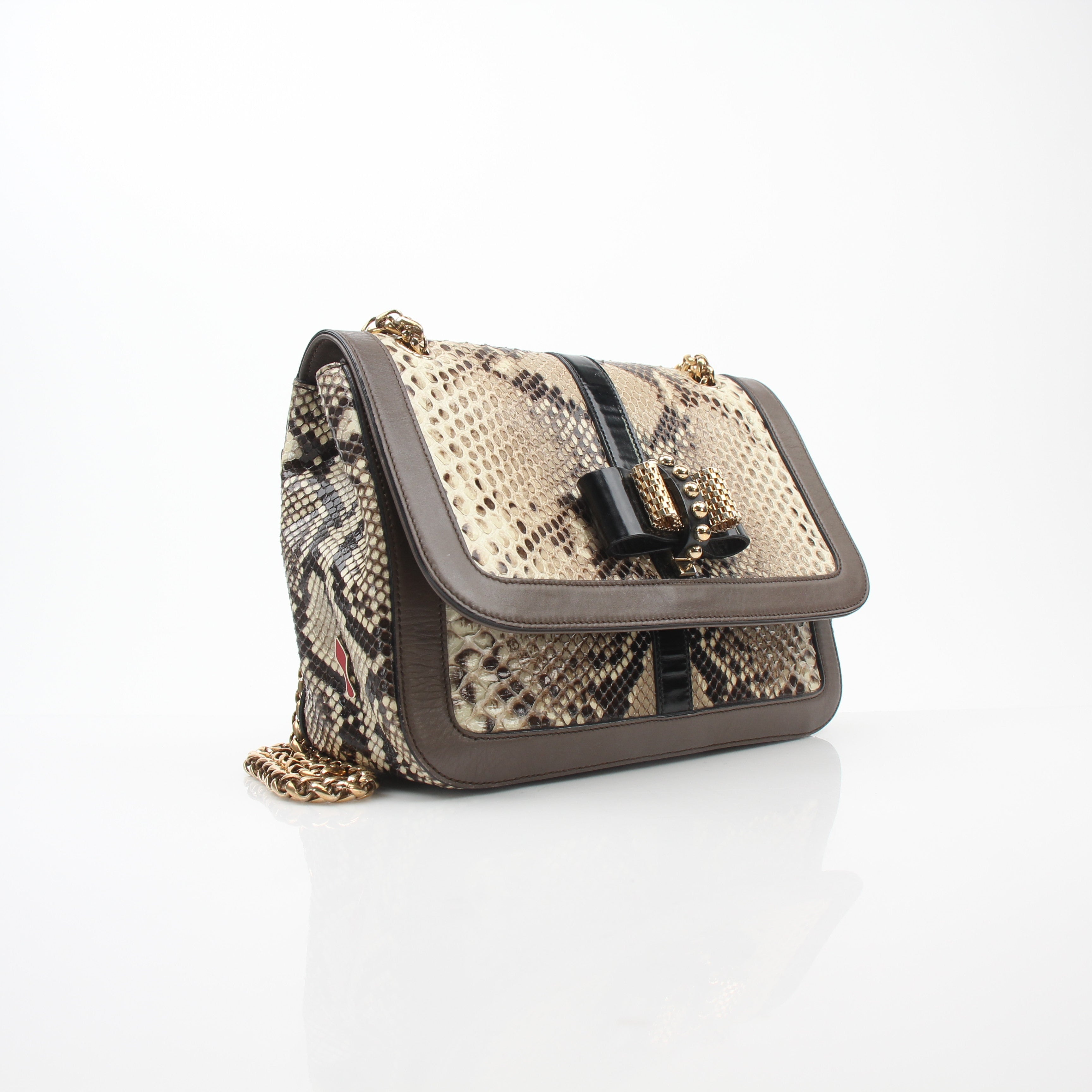 Christian Louboutin Sweet Charity Python Shoulder Bag