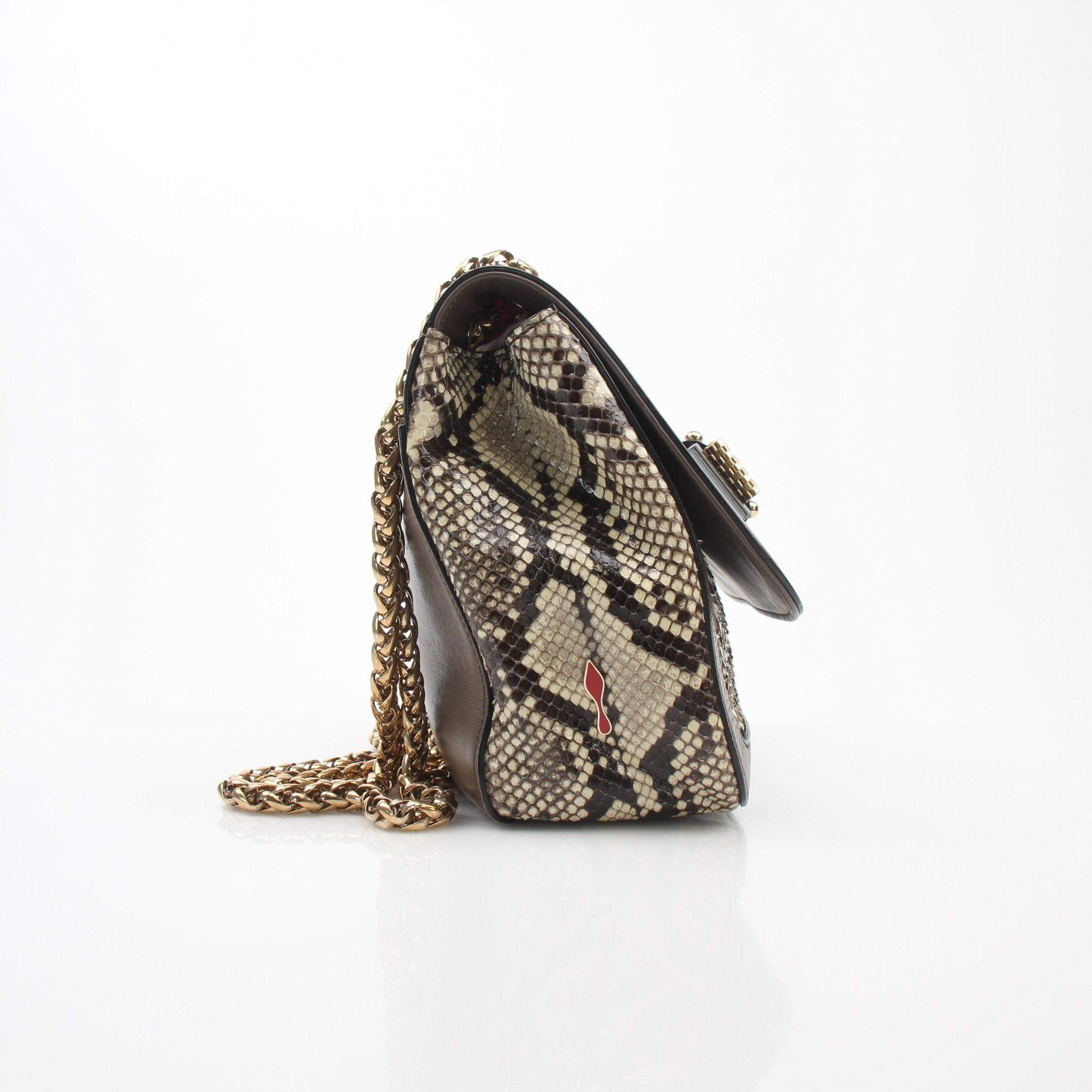 Christian Louboutin Sweet Charity Python Shoulder Bag