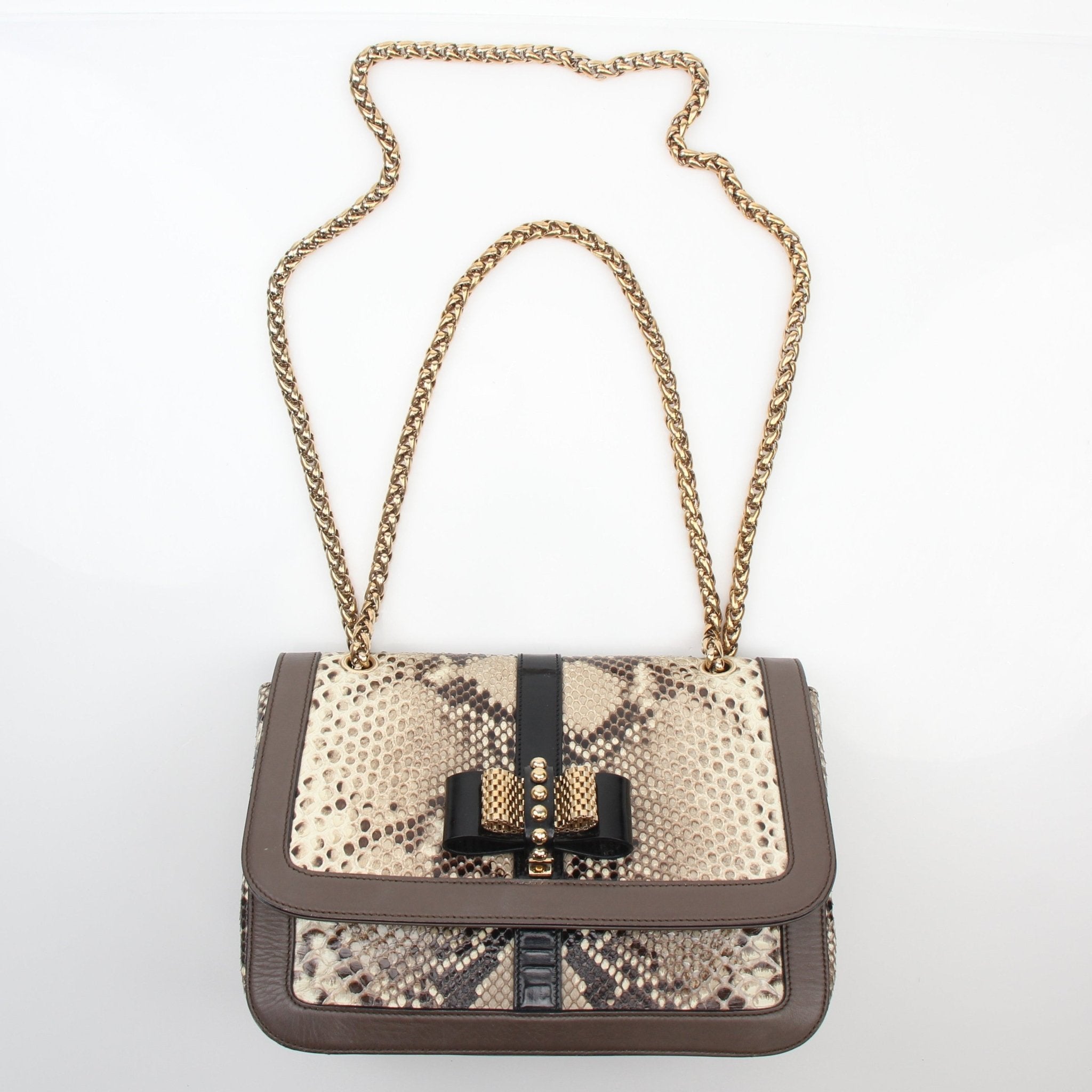Christian Louboutin Sweet Charity Python Shoulder Bag
