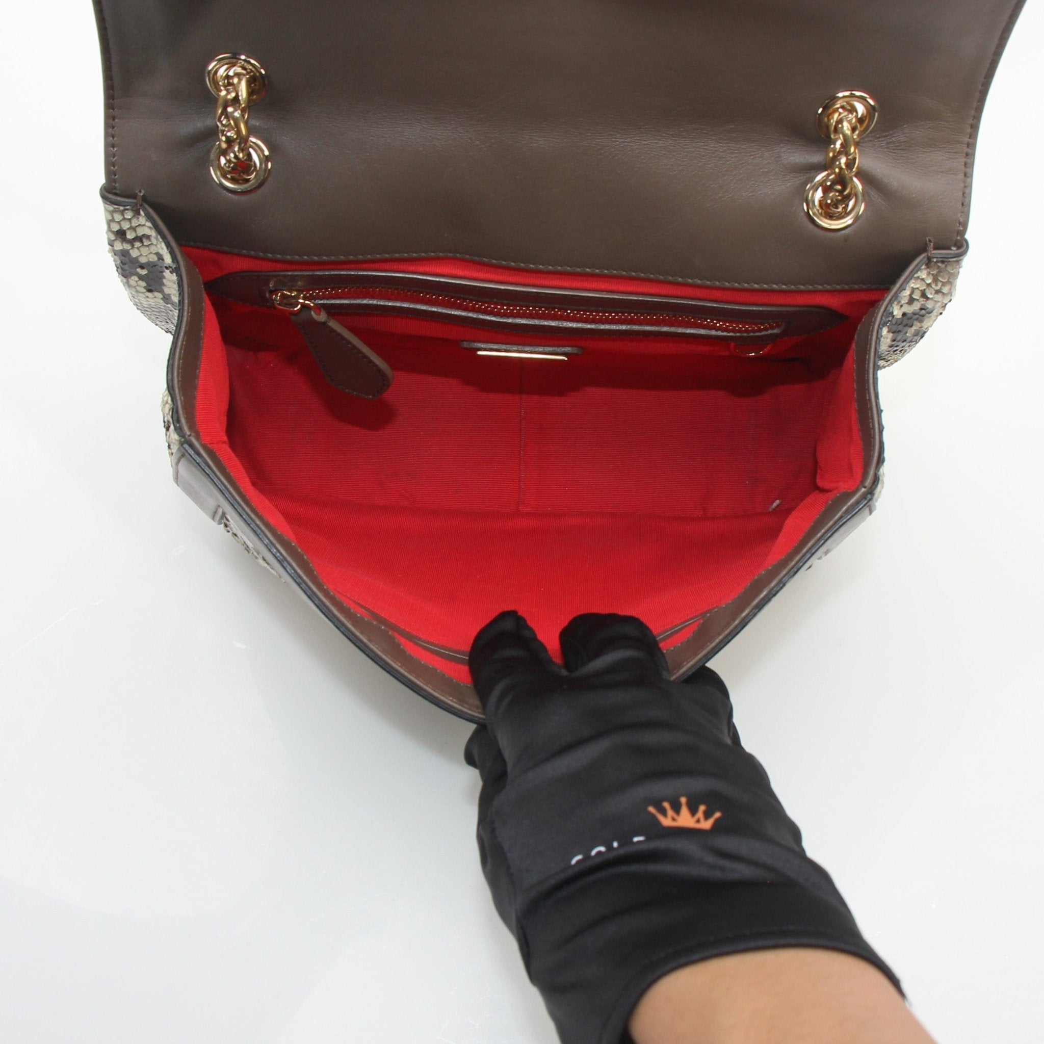 Christian Louboutin Sweet Charity Python Shoulder Bag