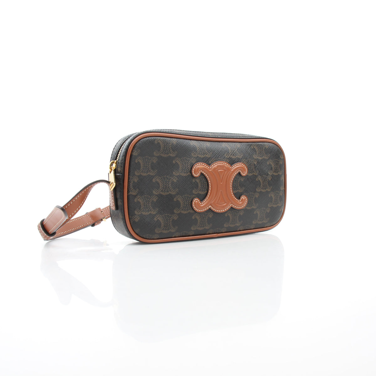 Celine Tan Triomphe Canvas Mini Camera Shoulder Bag
