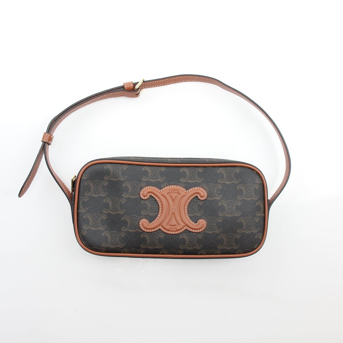 Celine Tan Triomphe Canvas Mini Camera Shoulder Bag
