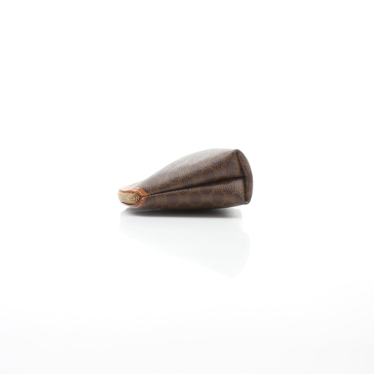 Celine brown Macadam monogram dome vanity case cosmetic pouch by Gold & Beyond