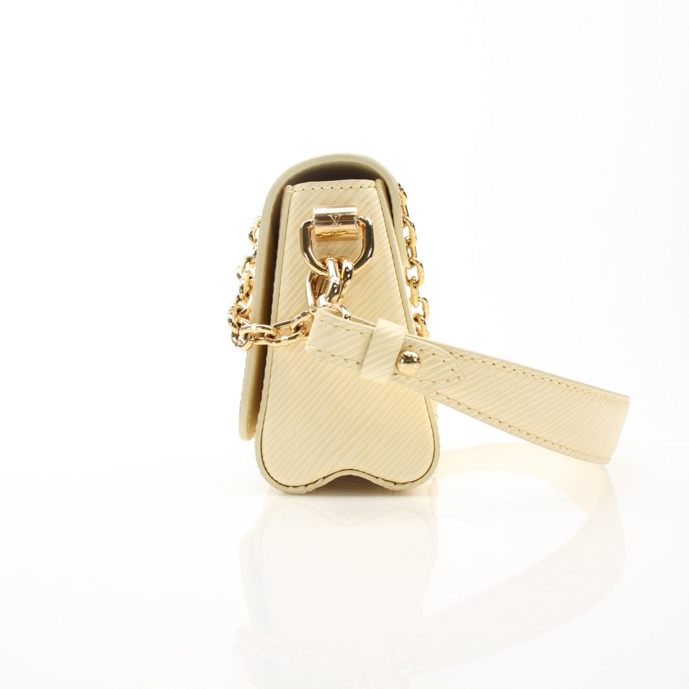 Louis Vuitton Ivory Twist West Chain Shoulder Bag, a stylish handbag with chain strap and elegant design.