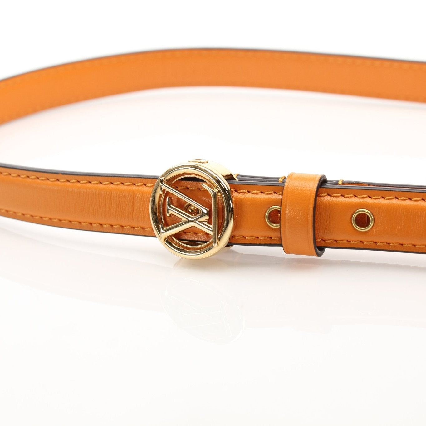 Louis Vuitton Orange Port 9 MM Crossbody Bag by Gold & Beyond, showcasing a stylish handbag with a sleek design and adjustable strap.