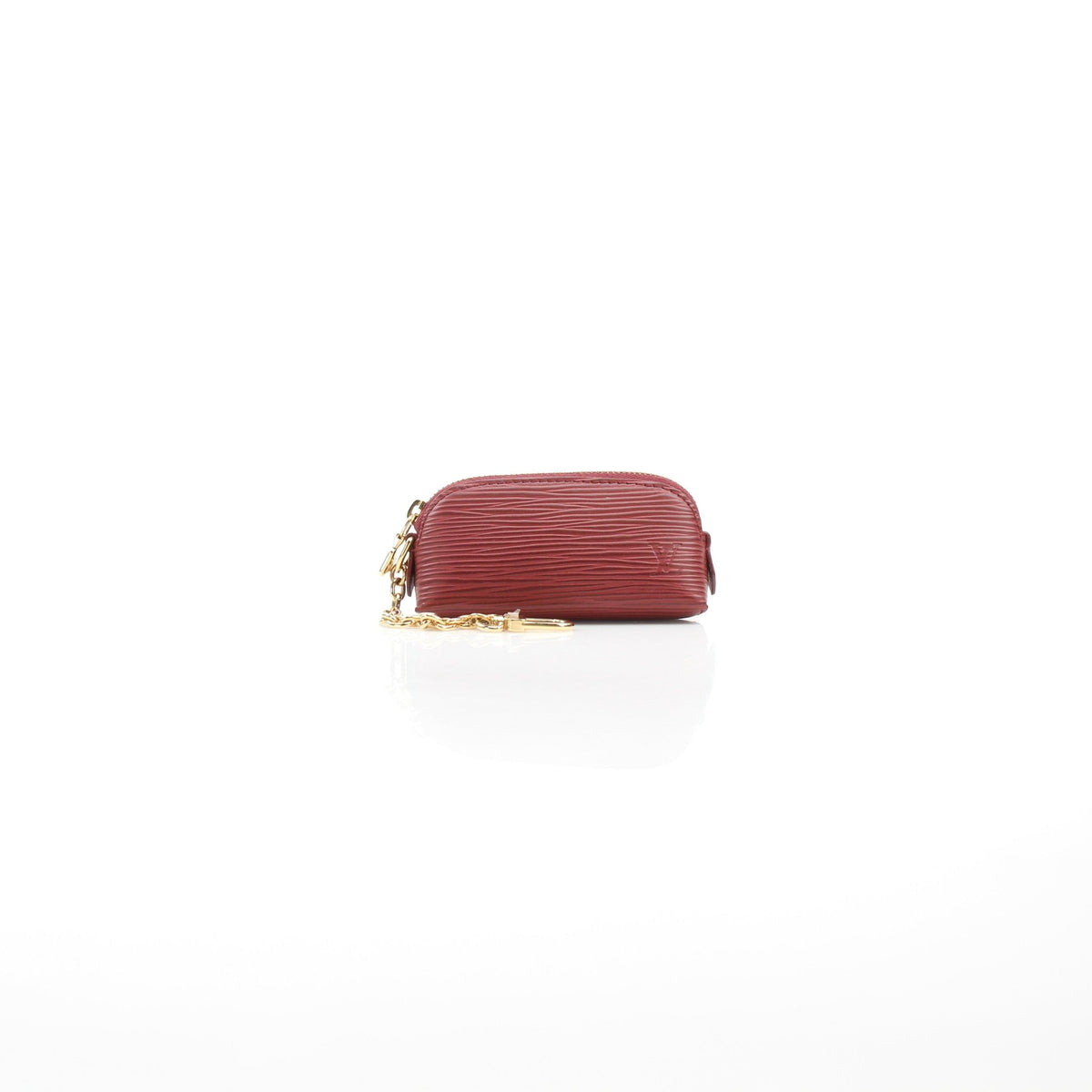 Louis Vuitton burgundy Epi cosmetic lipstick pouch, accessory by Gold & Beyond
