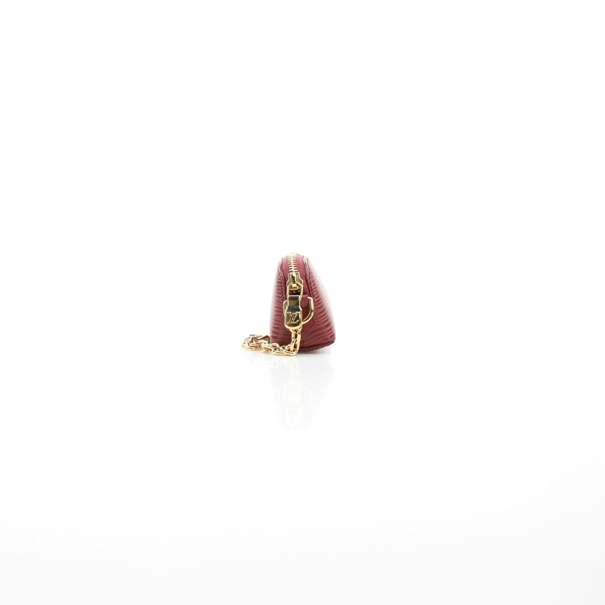 Burgundy Louis Vuitton Epi cosmetic lipstick pouch, compact accessory by Gold & Beyond