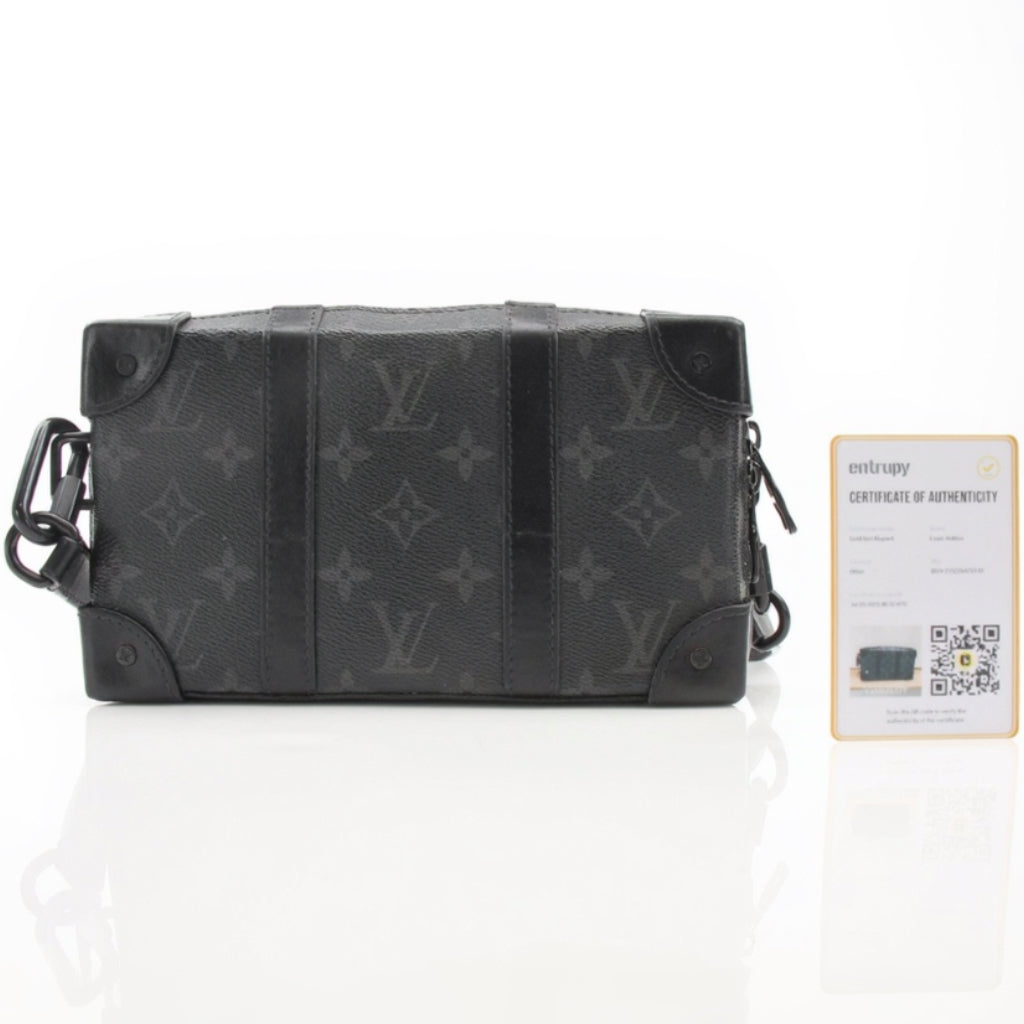 Gold & Beyond Louis Vuitton Soft Trunk crossbody handbag with leather strap and gold hardware, stylish and compact for everyday use.