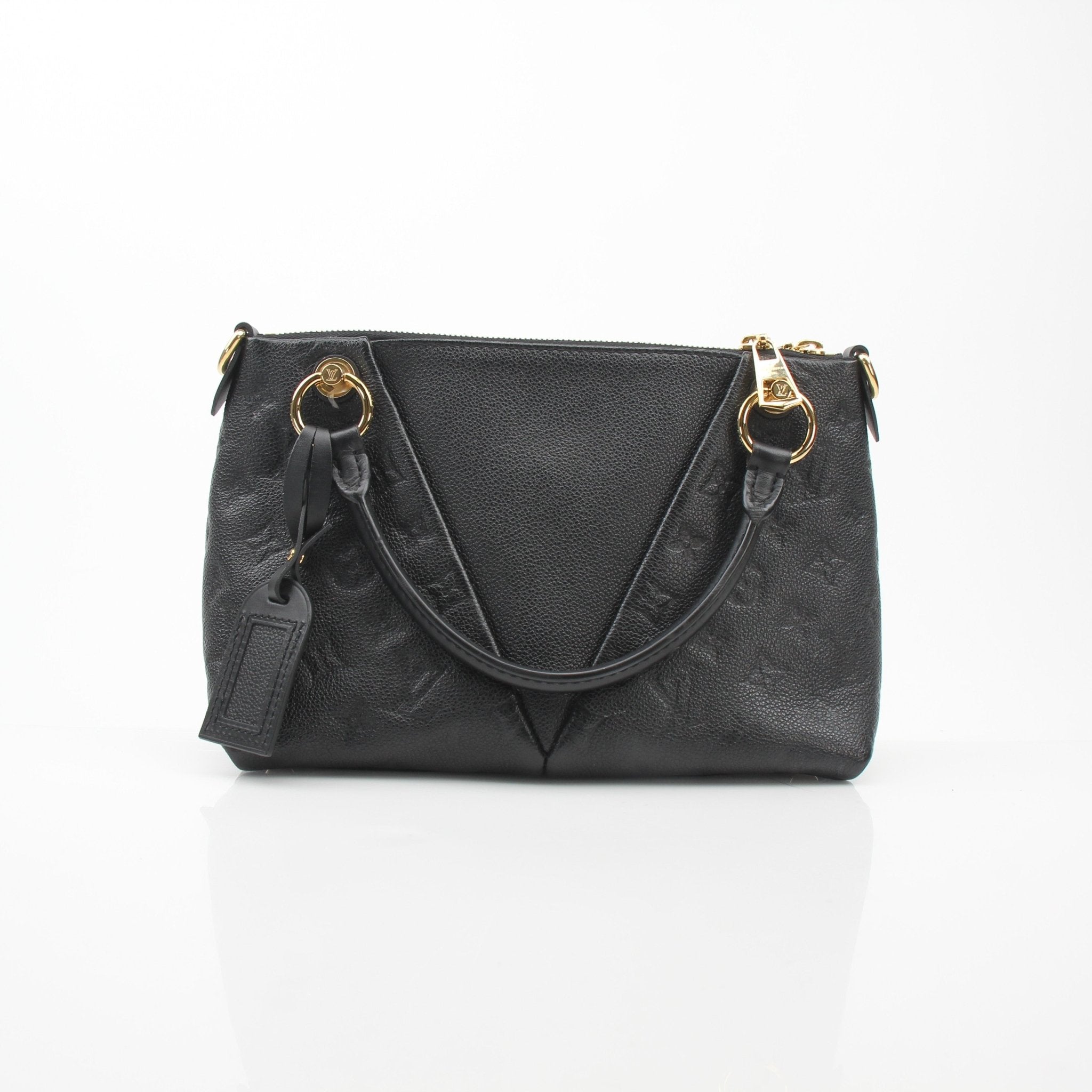 Louis Vuitton V Tote Black Monogram Empreinte Leather Bag