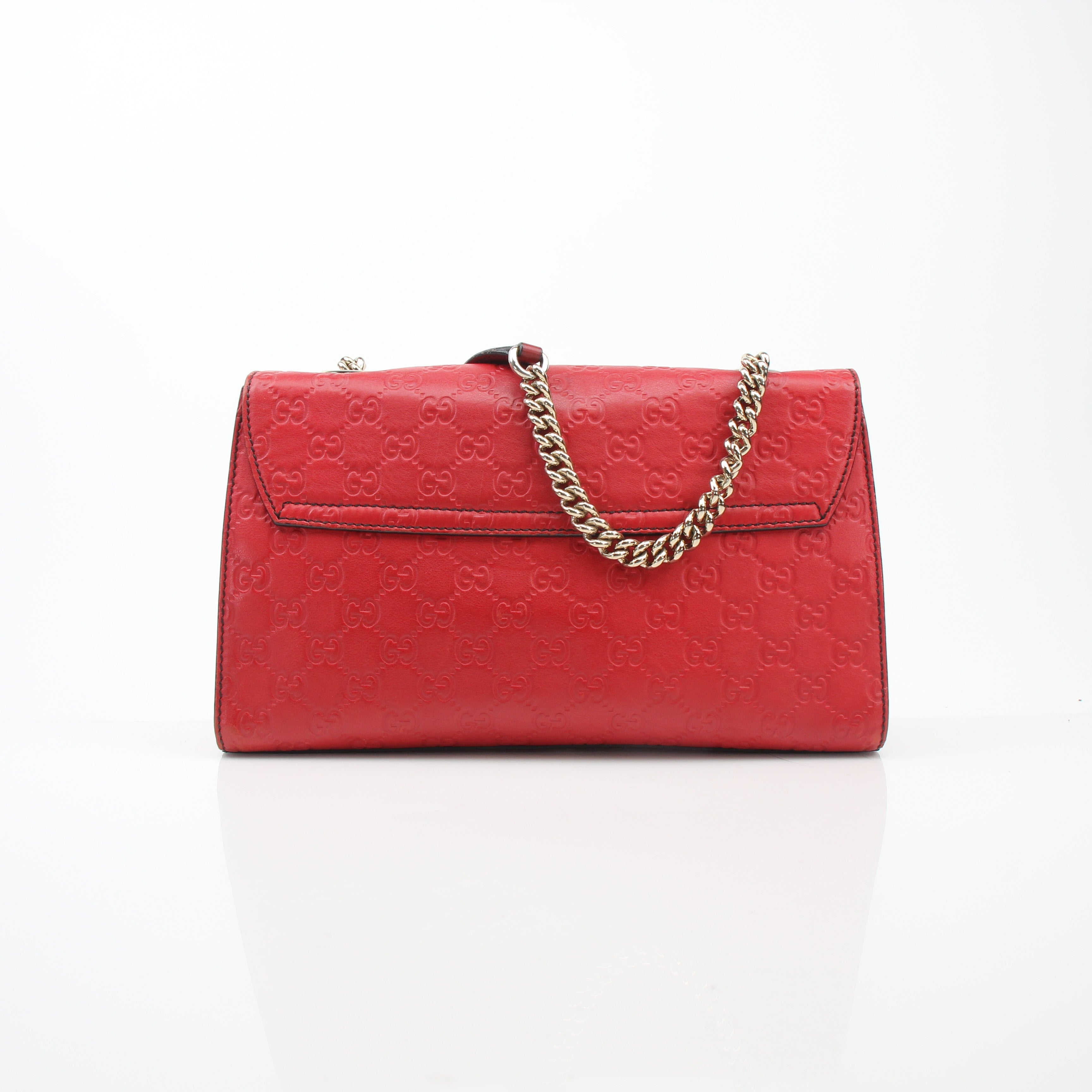 Gucci Emily Red Guccissima Leather Shoulder Bag