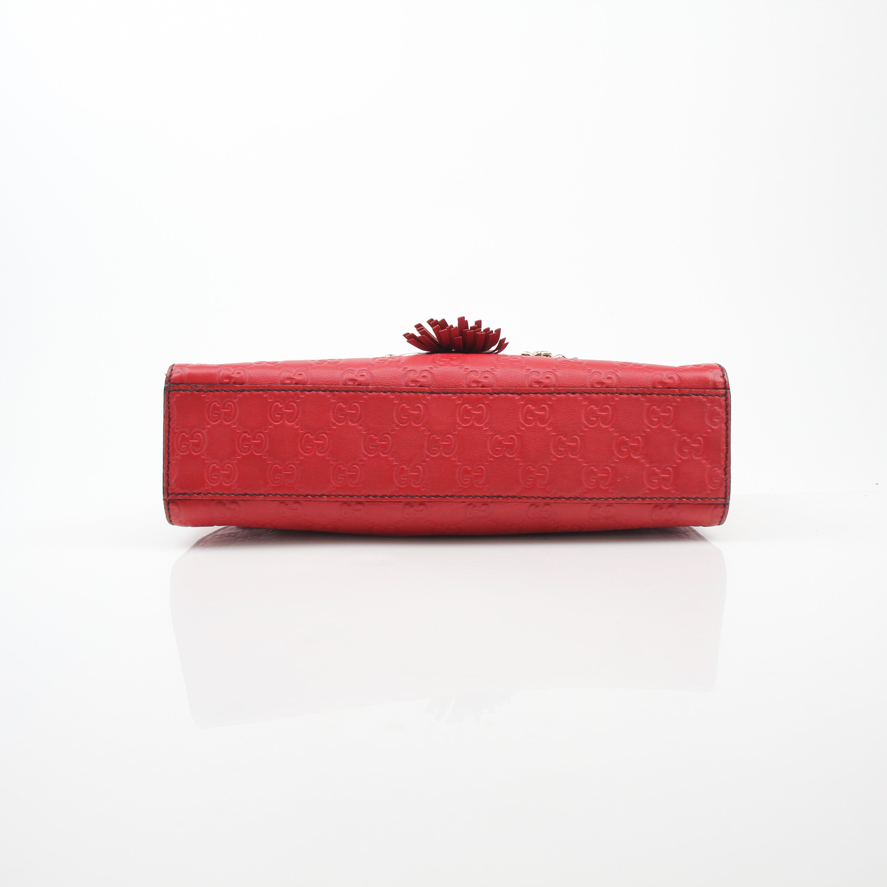 Gucci Emily Red Guccissima Leather Shoulder Bag