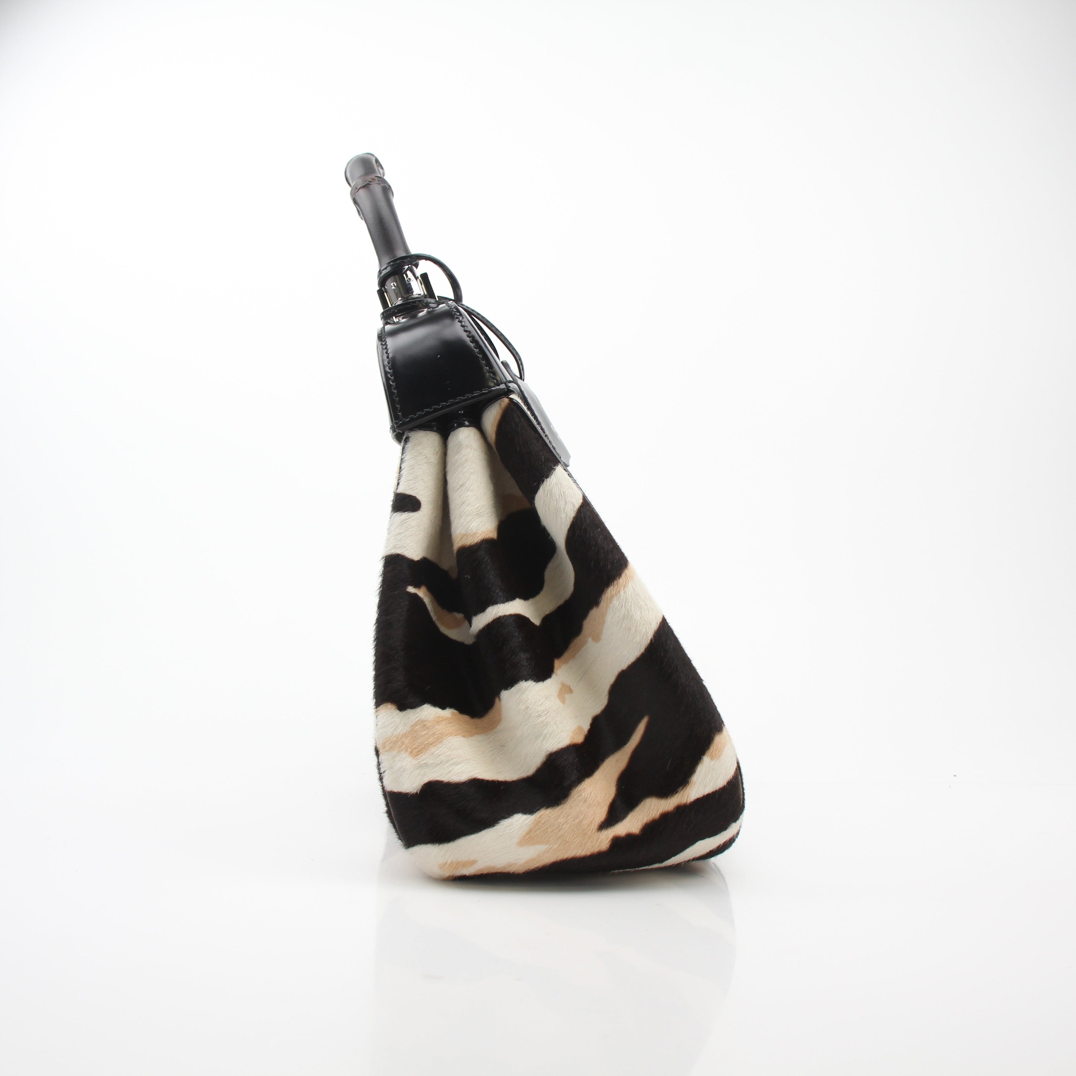Gucci Lady Lock Zebra Faux Fur Top Handle Bag