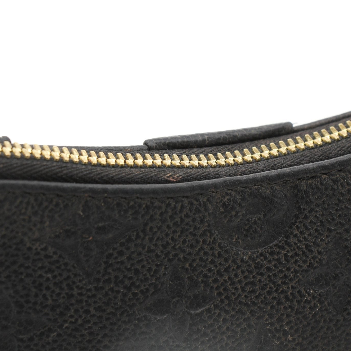 Louis Vuitton black Easy Pouch handbag on strap with gold hardware, stylish accessory for everyday use.