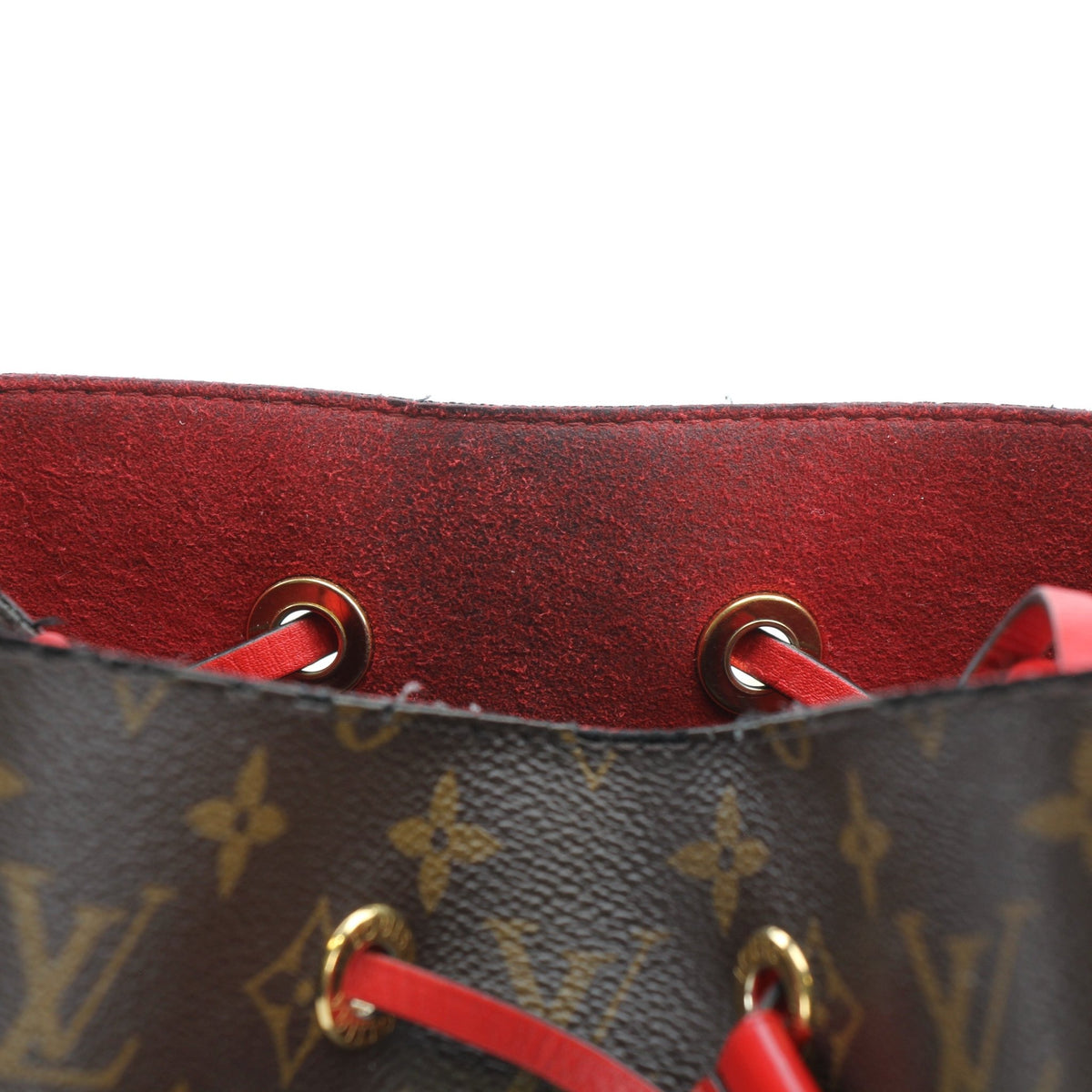 Louis Vuitton NéoNoé MM Monogram Coquelicot red bucket handbag by Gold & Beyond