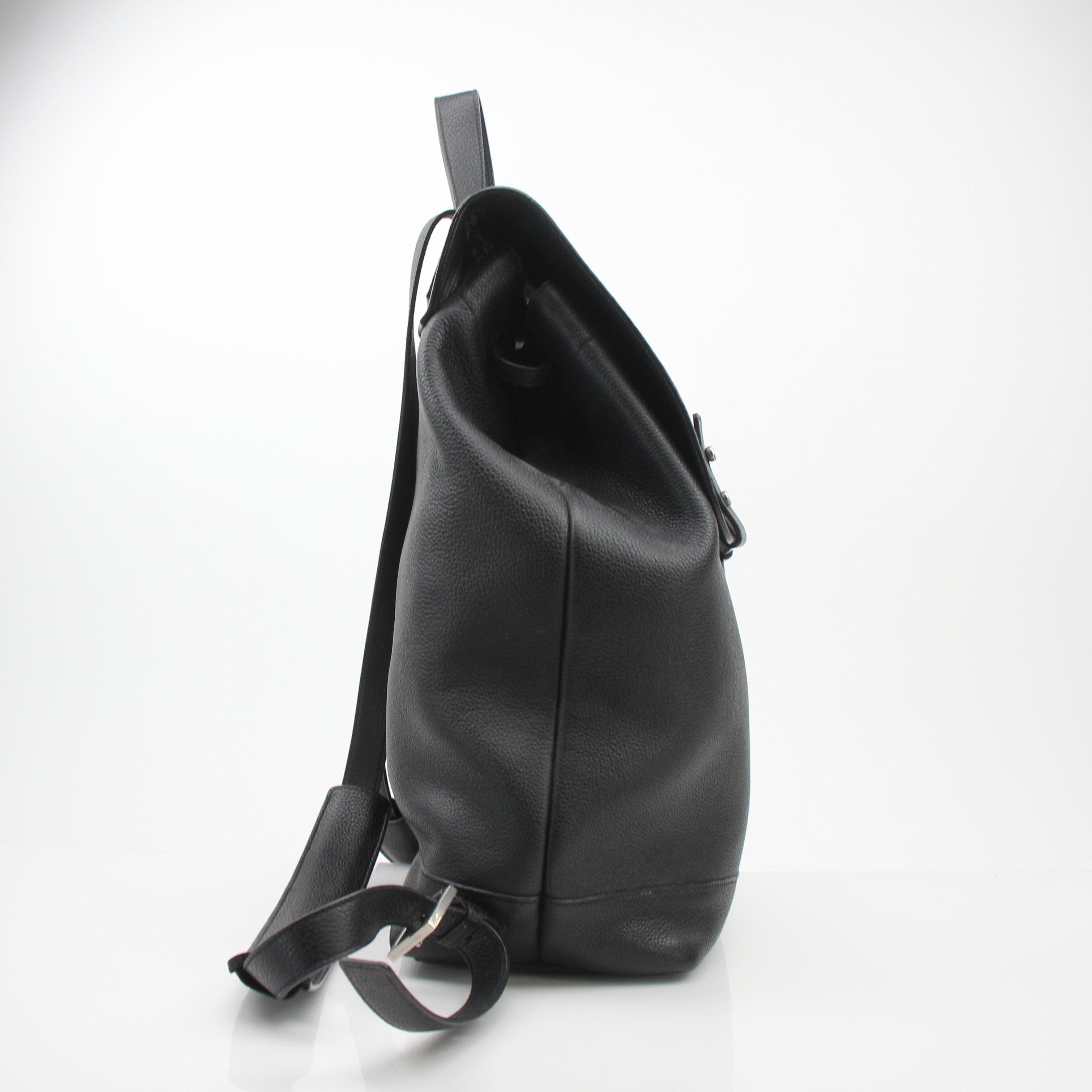 Saint Laurent Black Leather Backpack