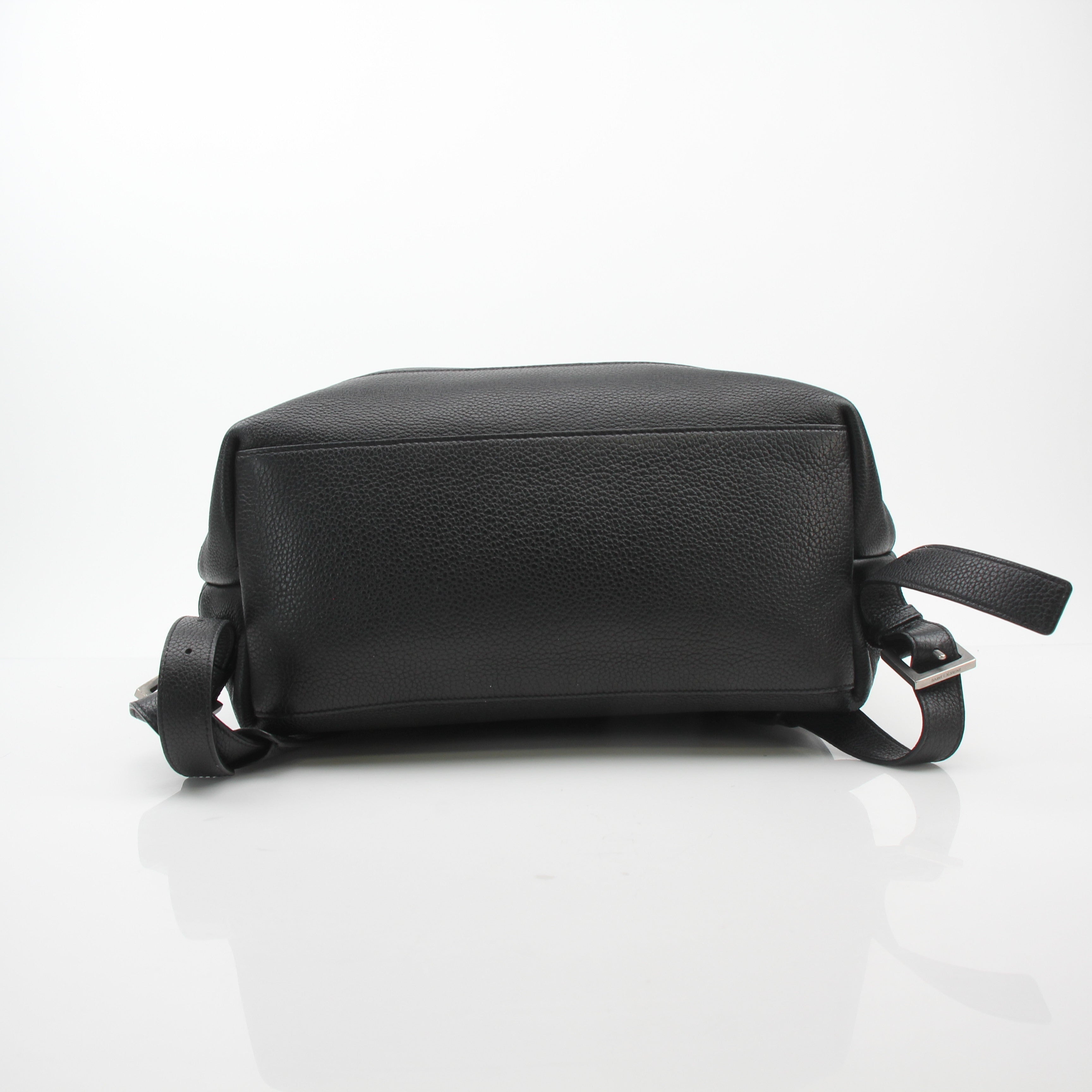 Saint Laurent Black Leather Backpack