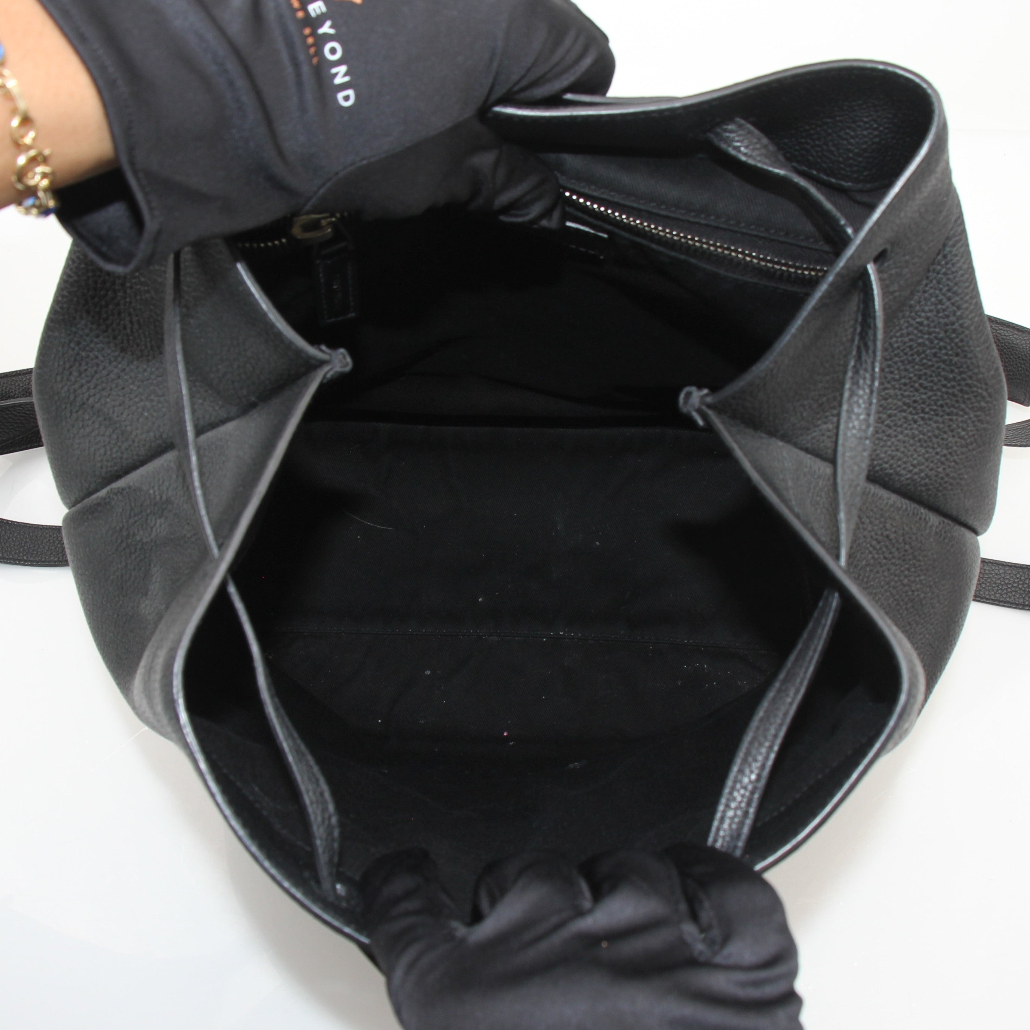 Saint Laurent Black Leather Backpack