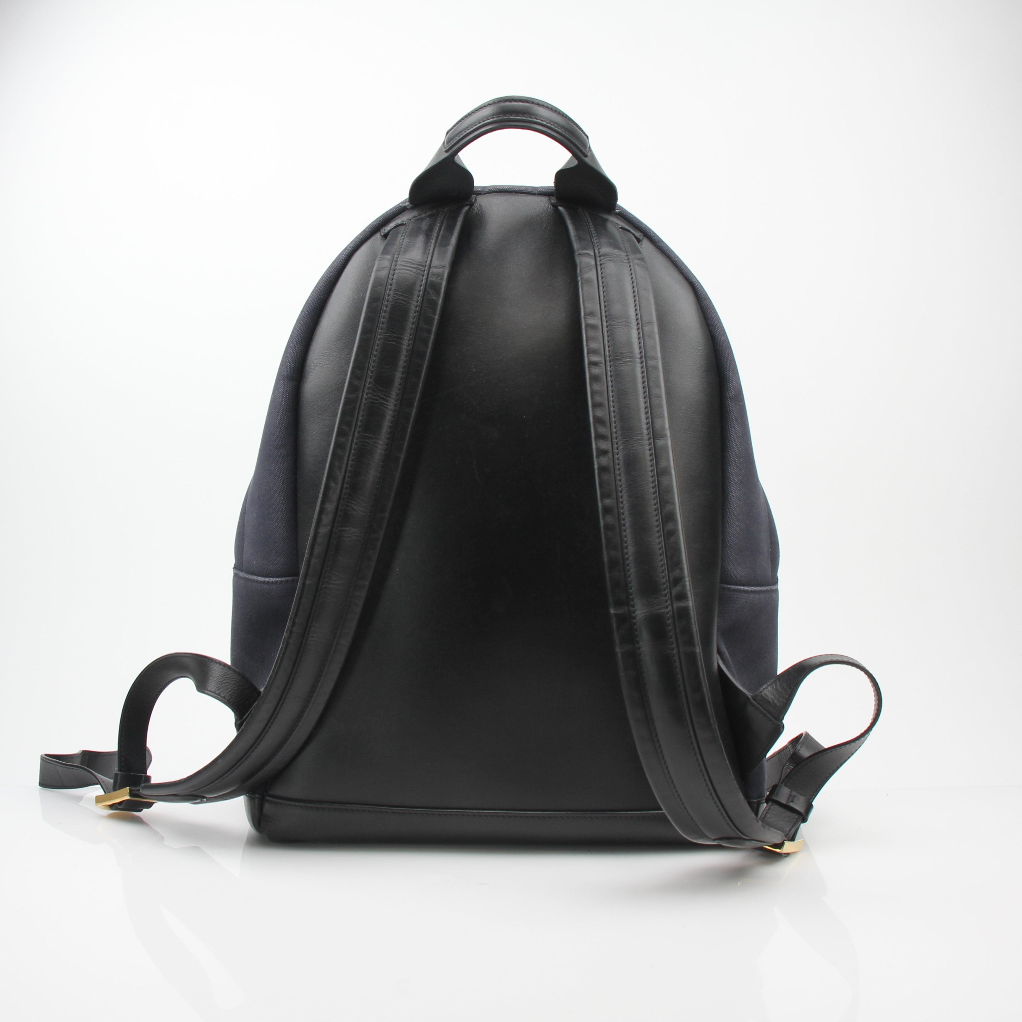 Tom Ford Buckley Navy Cotton Backpack
