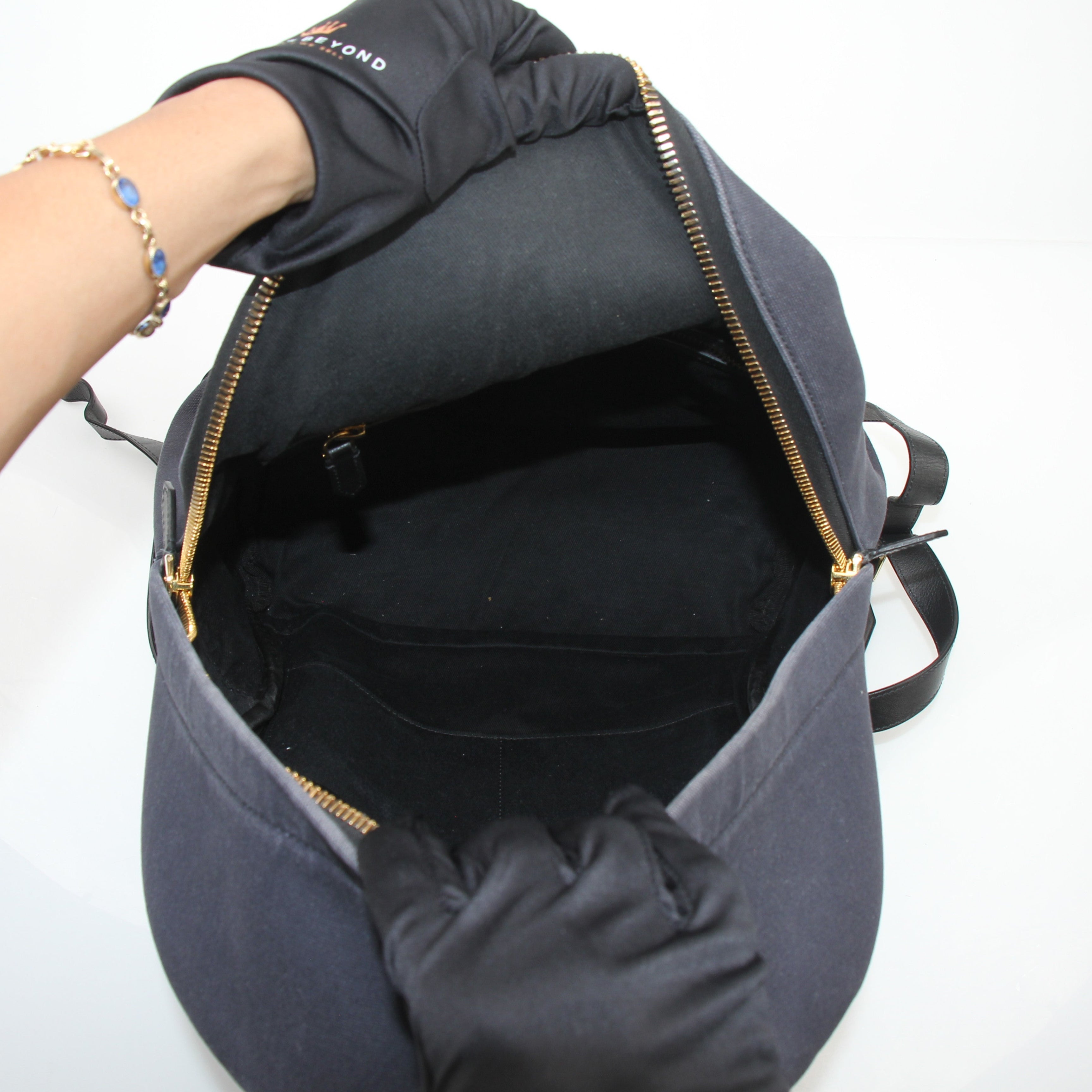 Tom Ford Buckley Navy Cotton Backpack