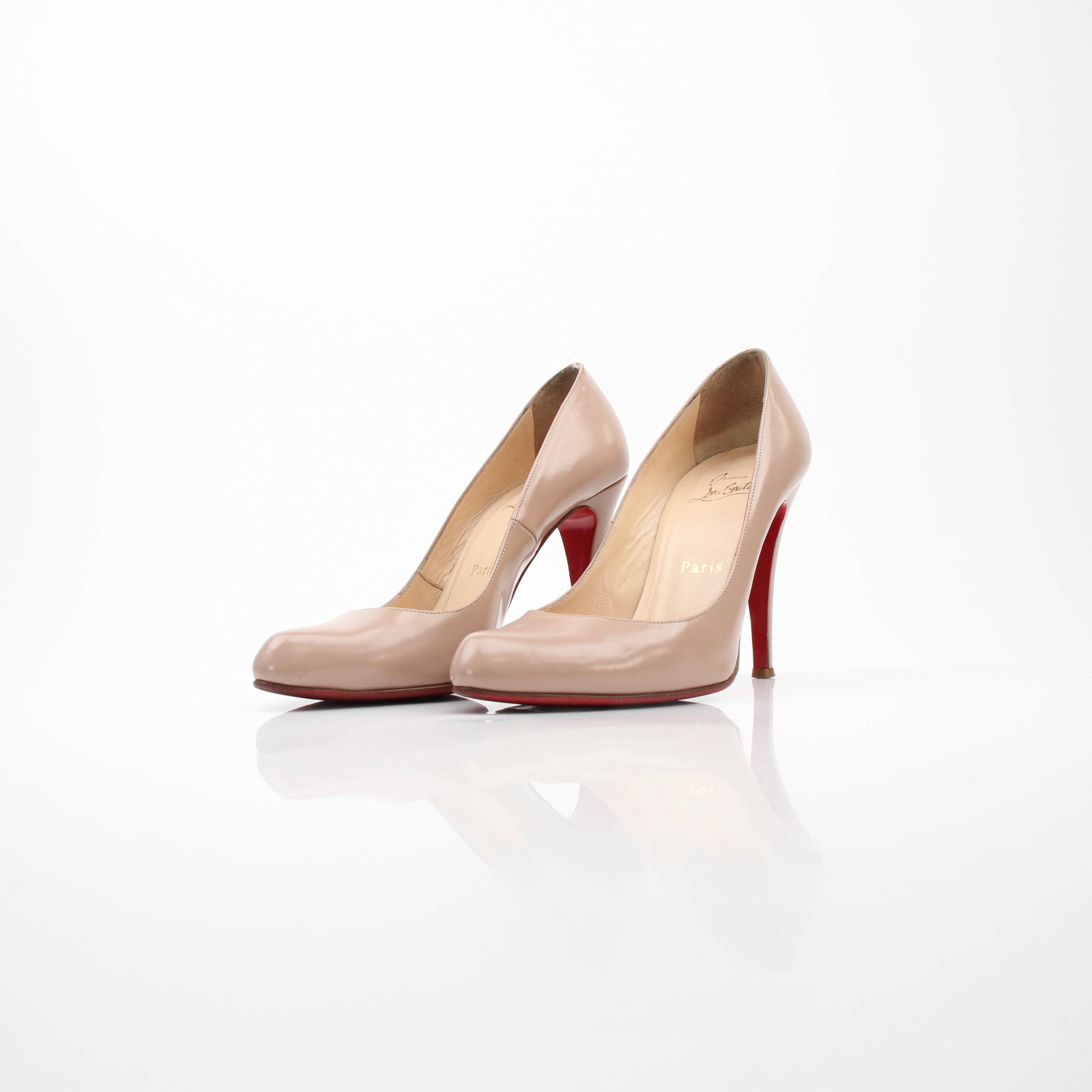 Christian Louboutin Simple Nude Leather Pumps