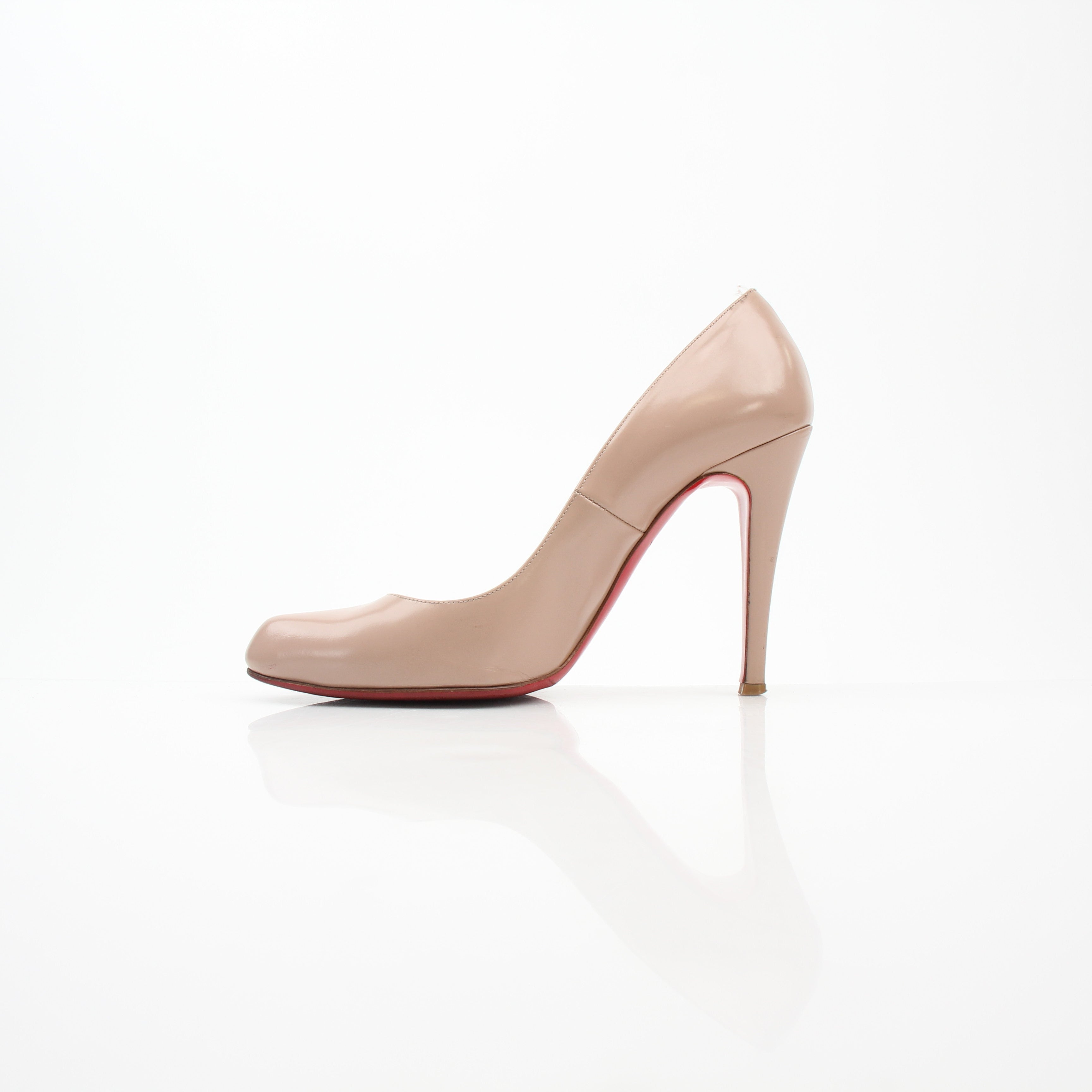 Christian Louboutin Simple Nude Leather Pumps