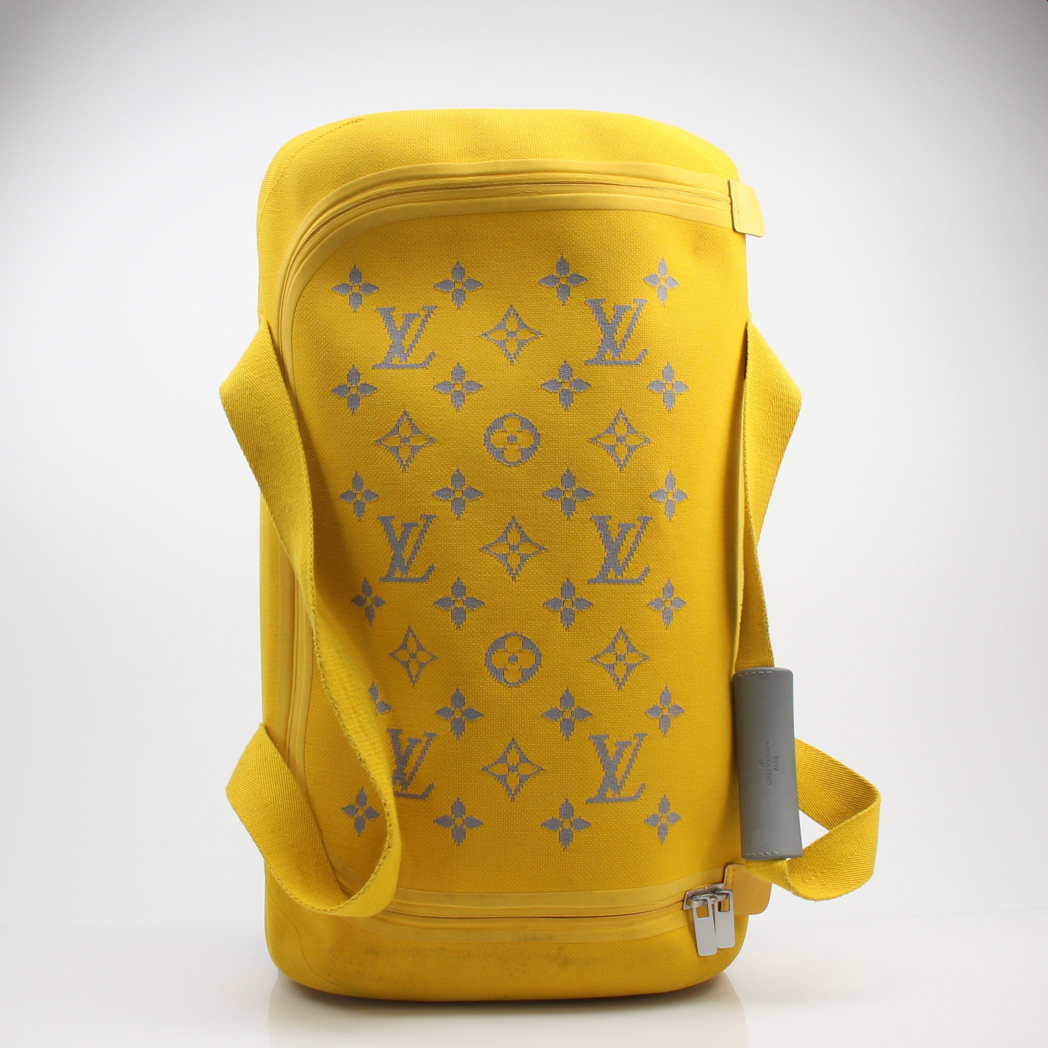 Louis Vuitton Horizon Soft 55 Yellow Monogram Knit Rolling Luggage