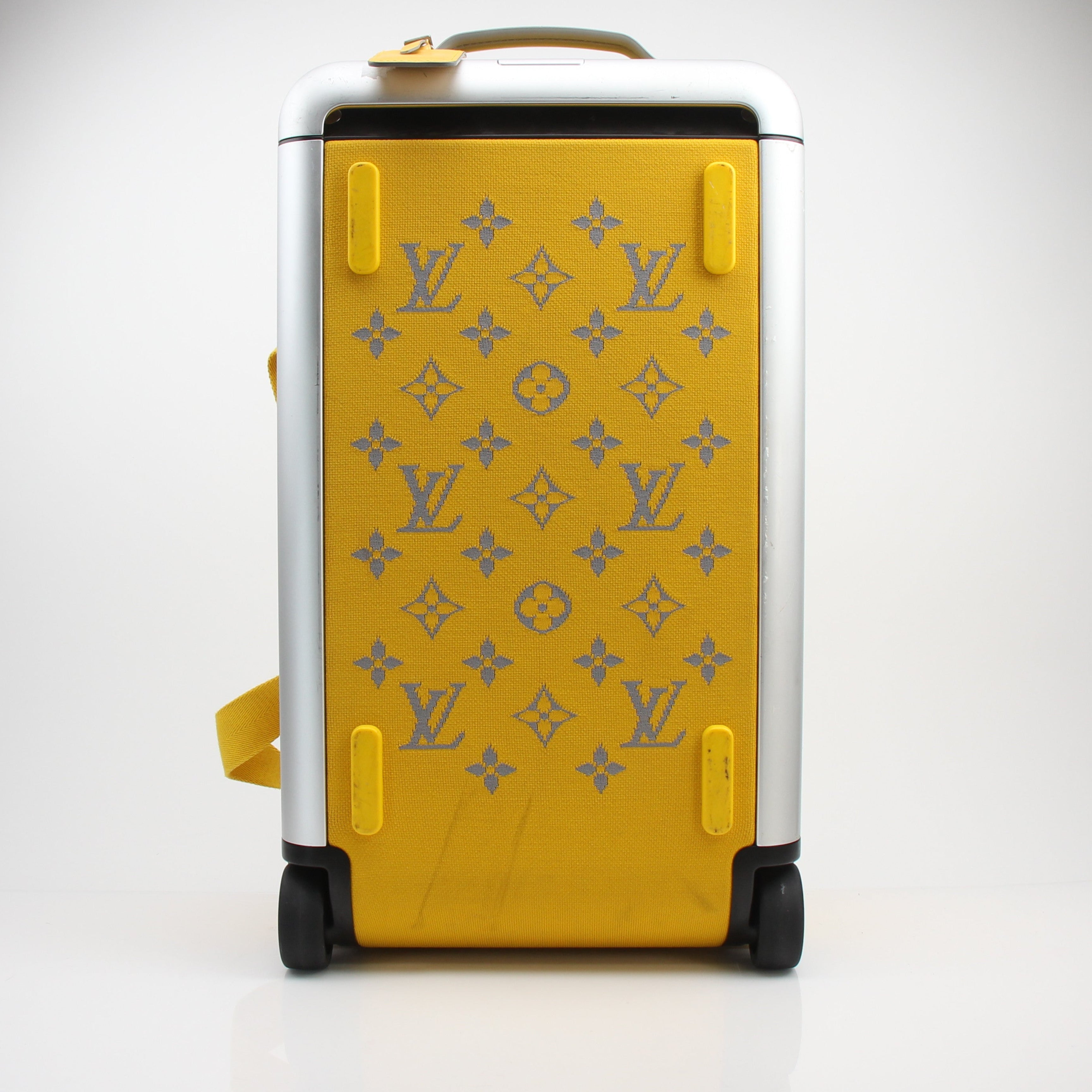 Louis Vuitton Horizon Soft 55 Yellow Monogram Knit Rolling Luggage