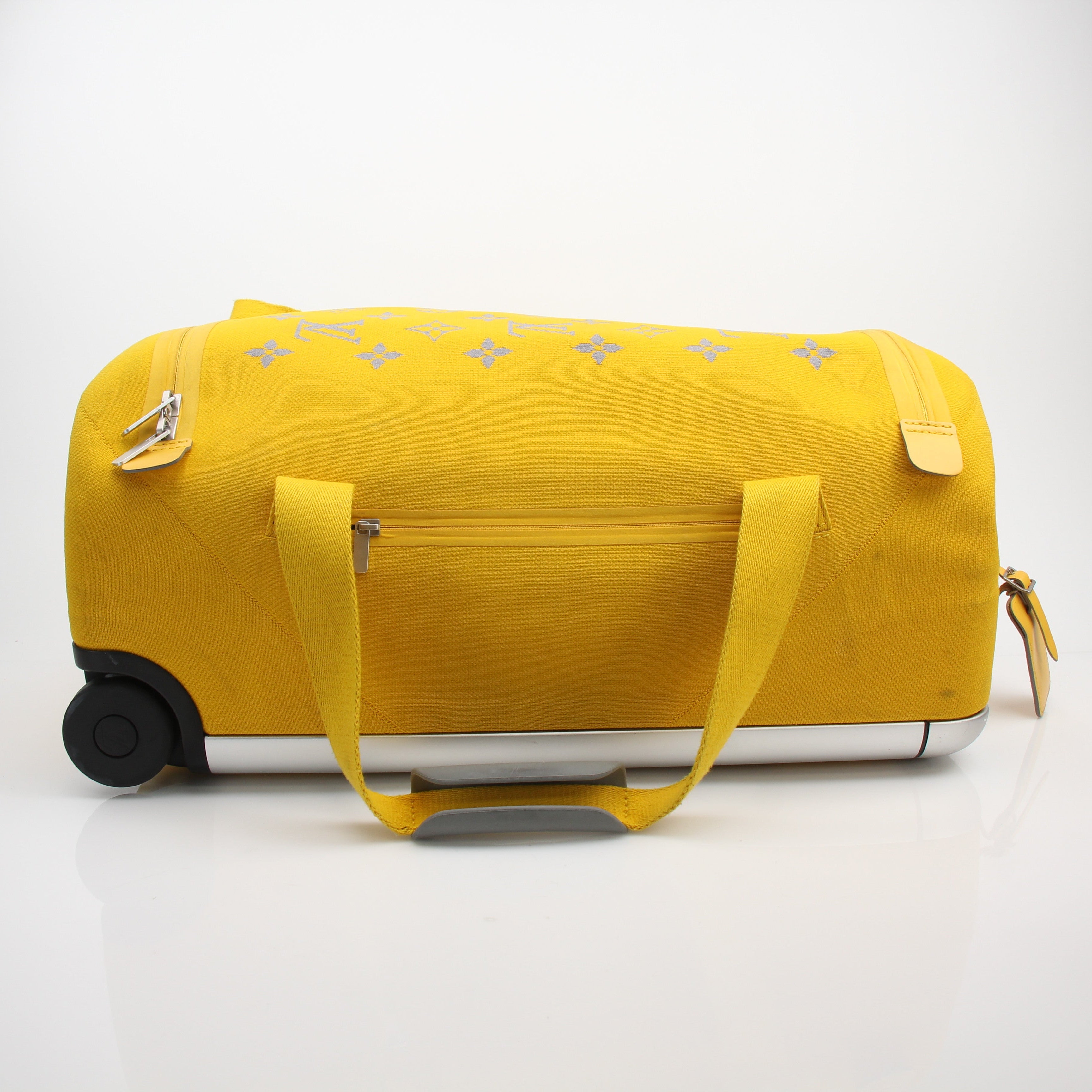 Louis Vuitton Horizon Soft 55 Yellow Monogram Knit Rolling Luggage