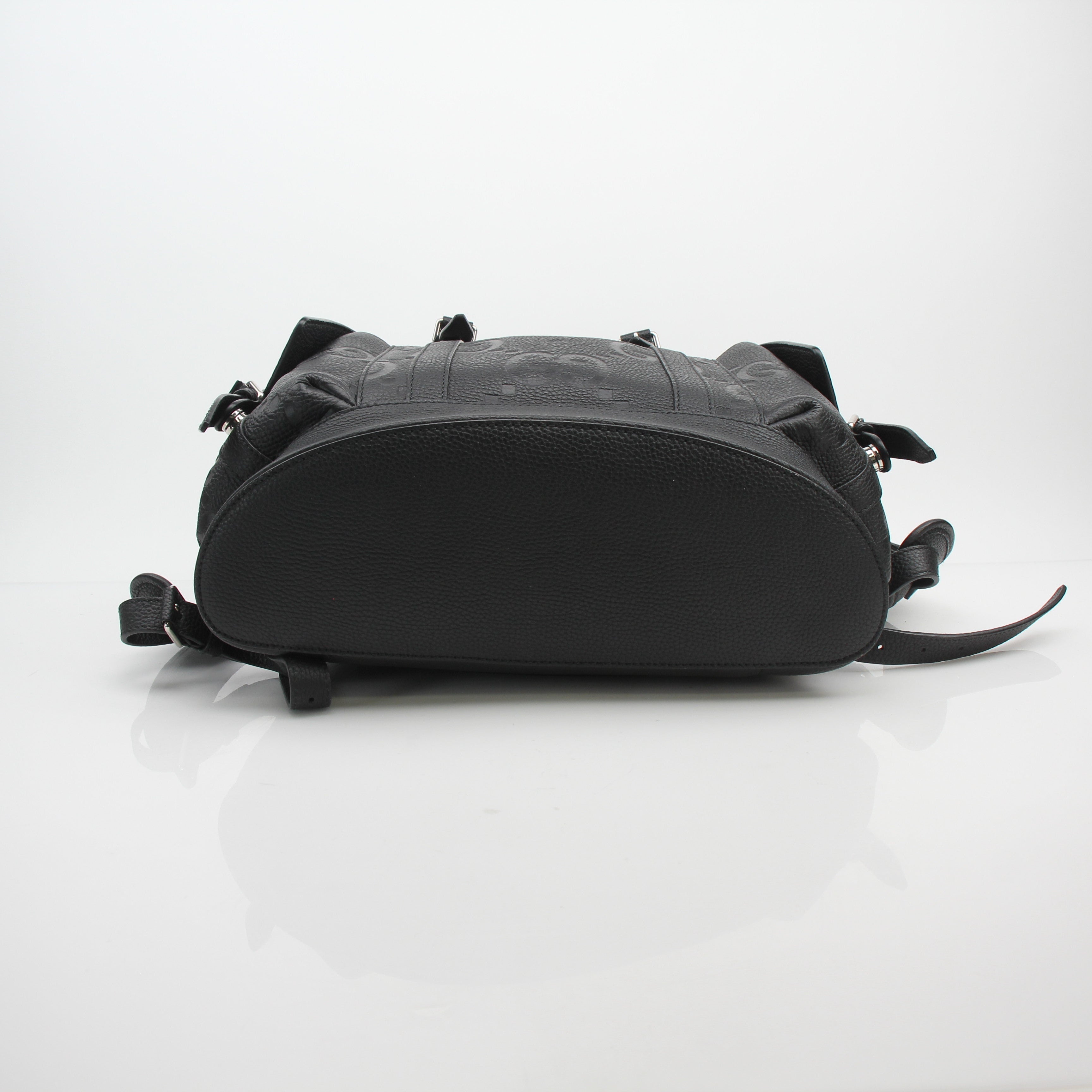 Gucci Jumbo GG Black Leather Backpack