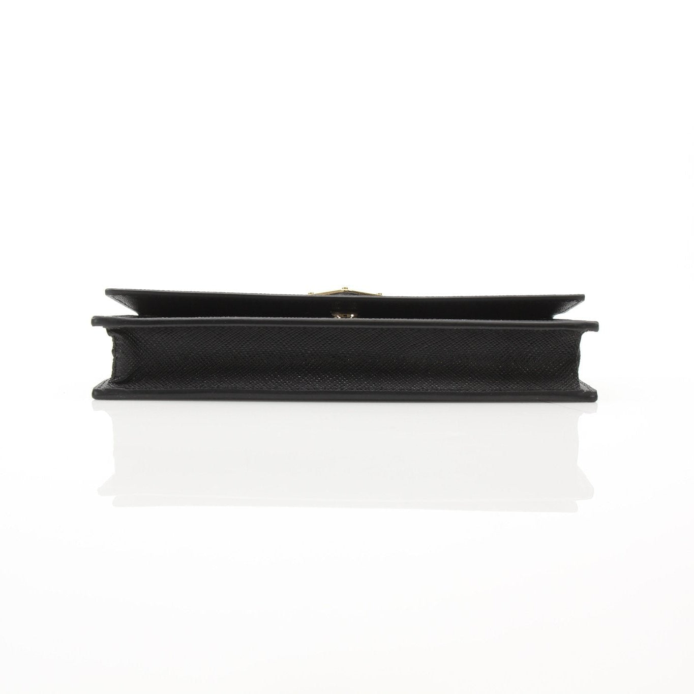 Gold & Beyond Prada mini crossbody handbag with sleek design and adjustable strap, crafted from high-quality materials.