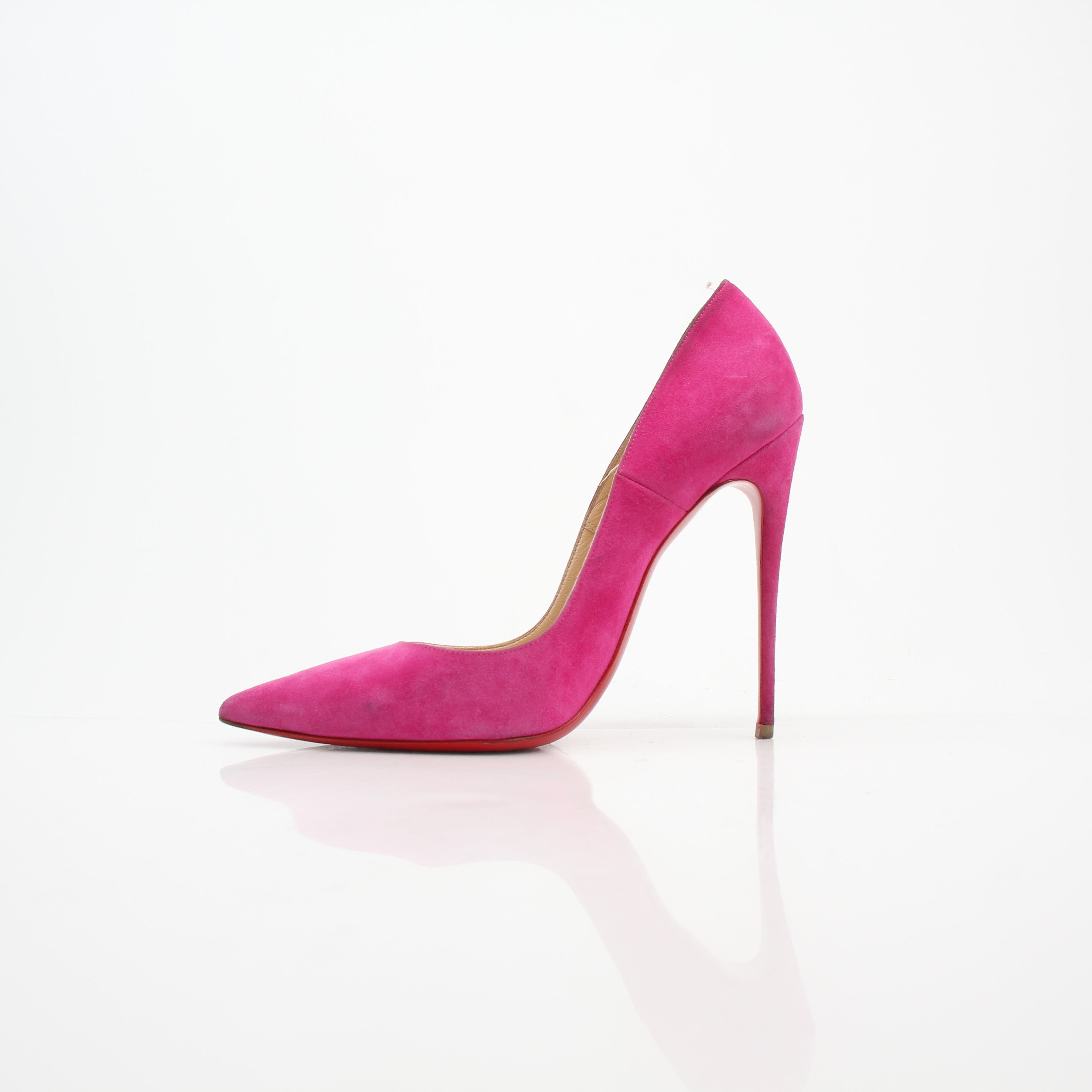 Christian Louboutin So Kate Pink Suede Pumps