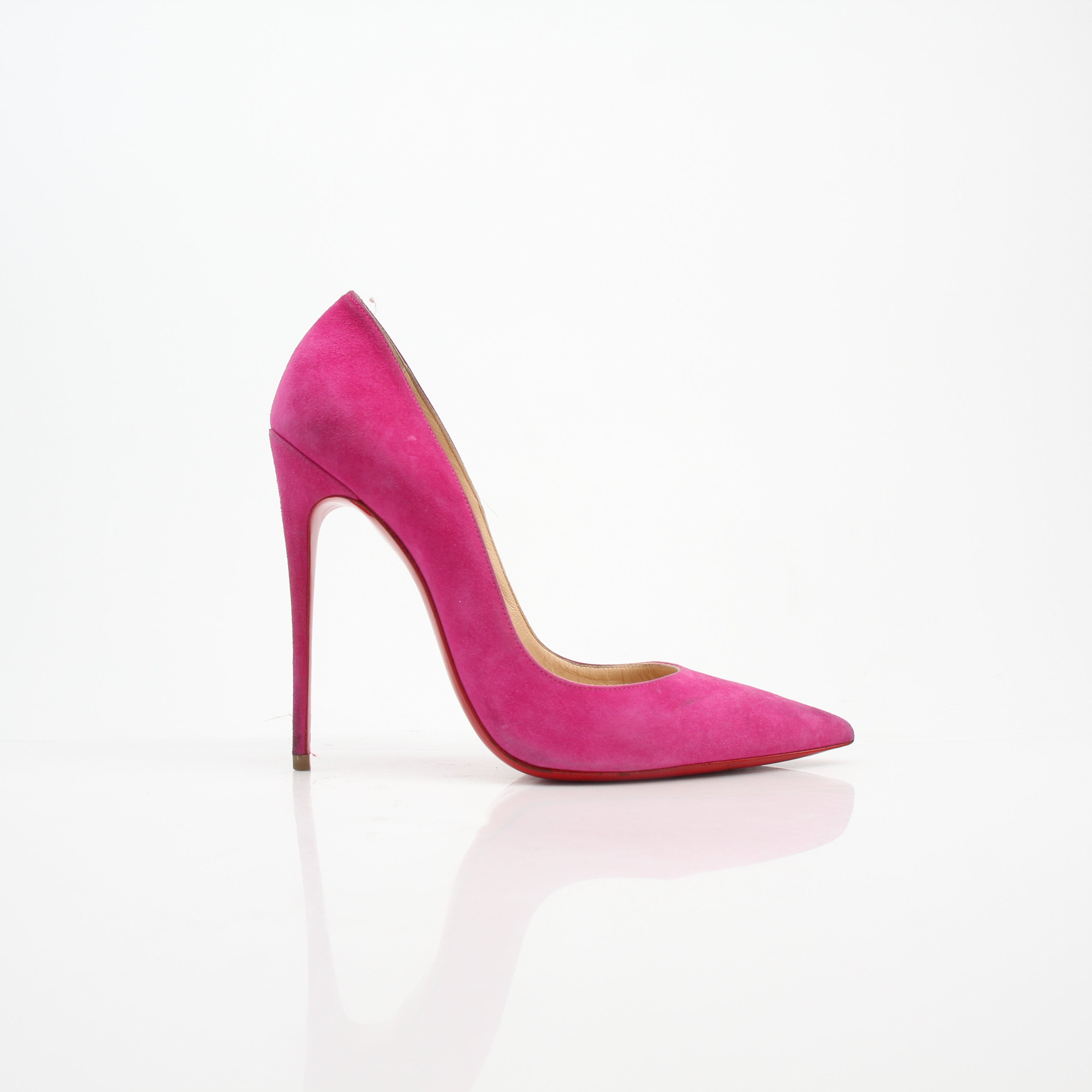 Christian Louboutin So Kate Pink Suede Pumps