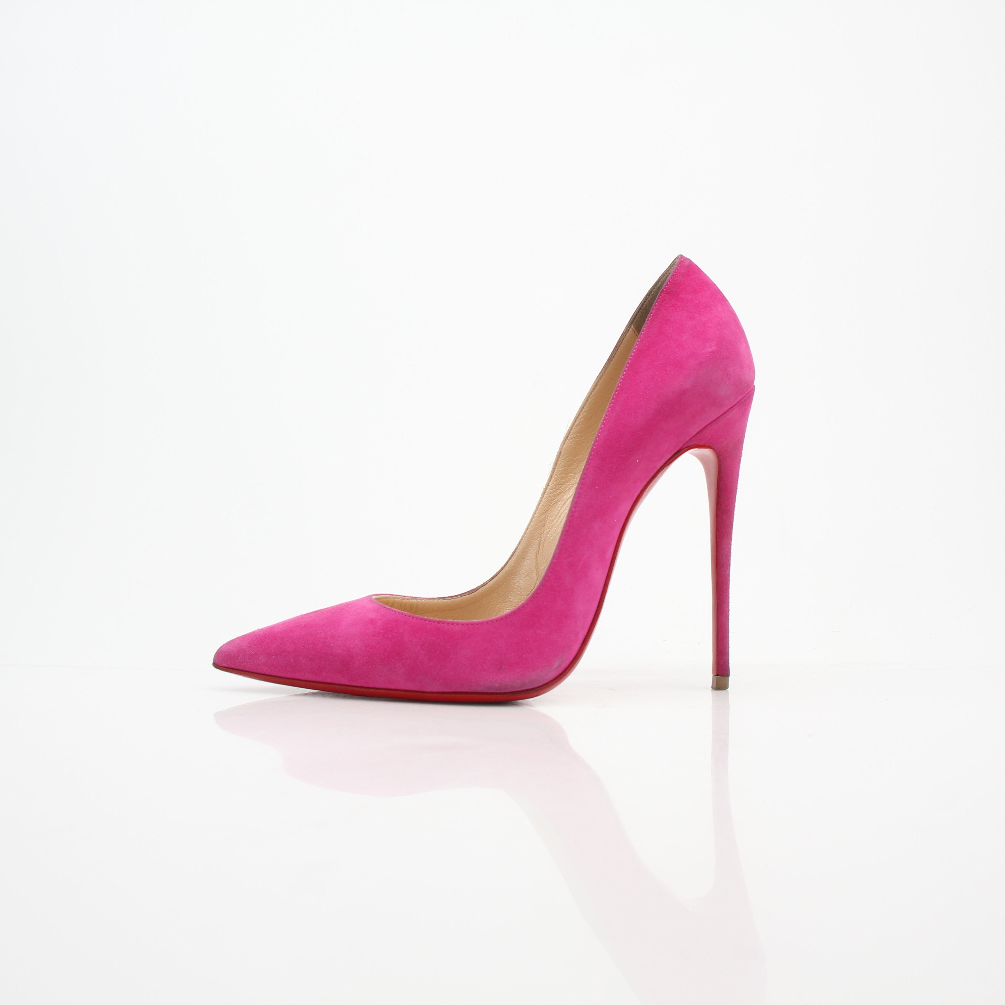 Christian Louboutin So Kate Pink Suede Pumps