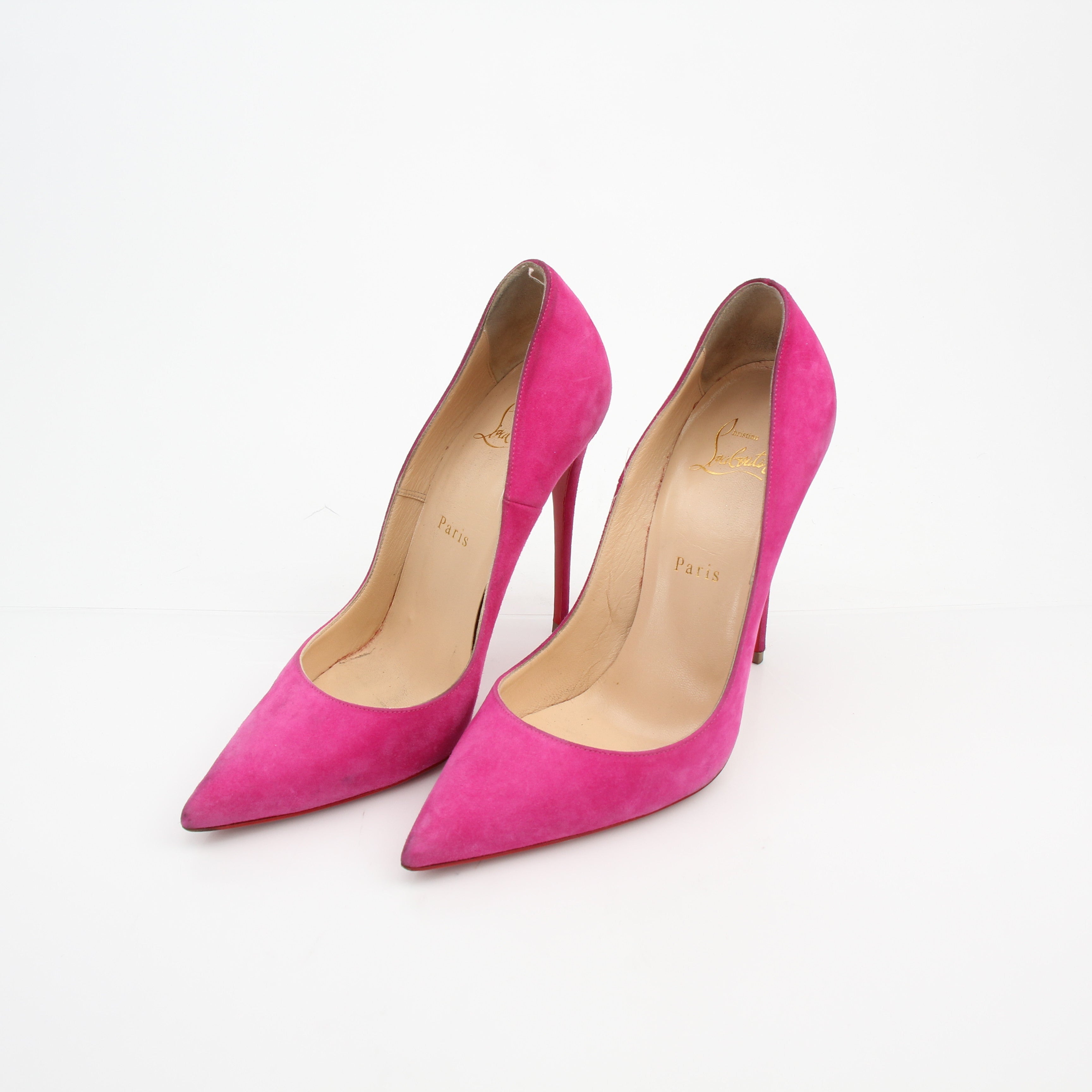 Christian Louboutin So Kate Pink Suede Pumps