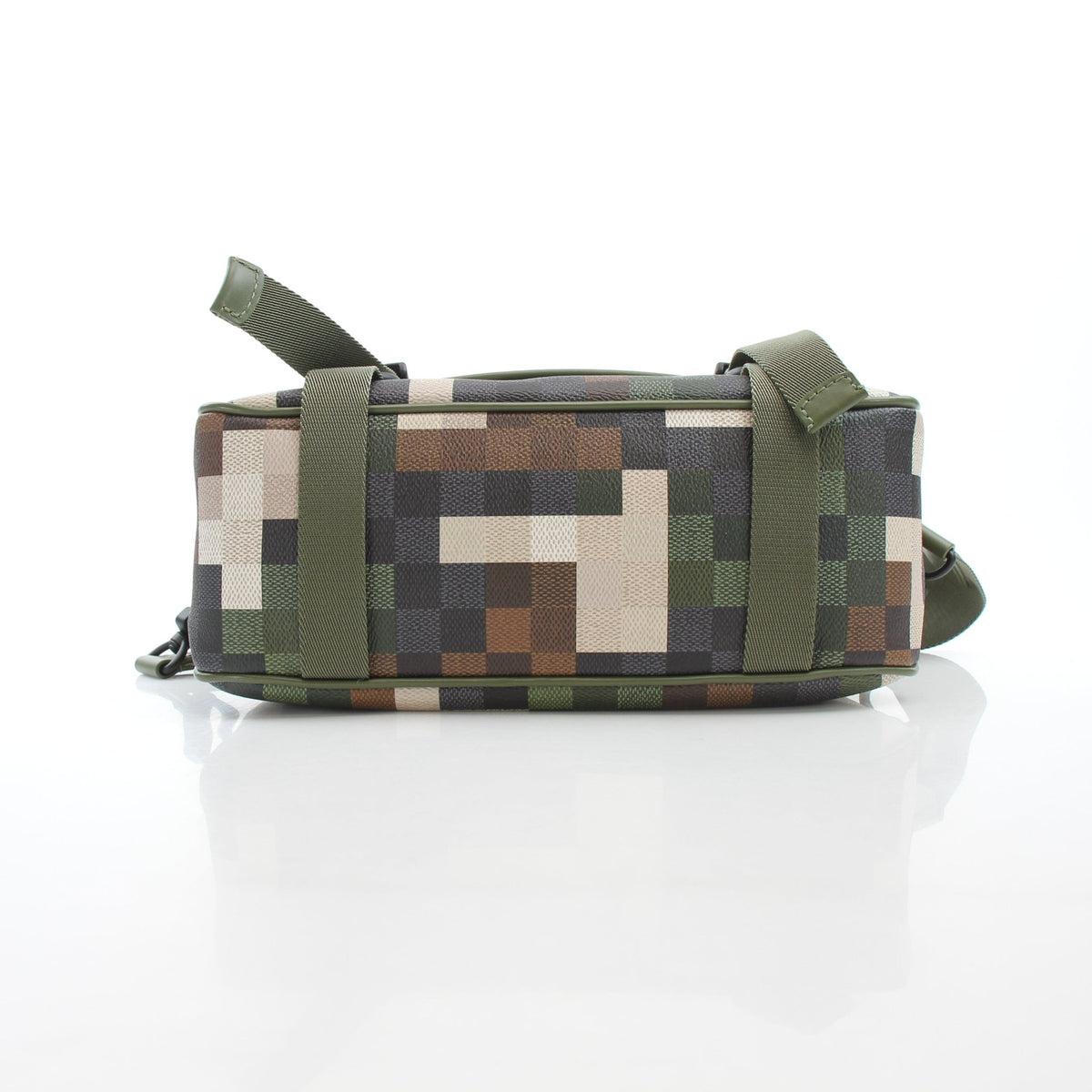 Louis Vuitton Green Damoflage LV Trail Messenger Bag, Gold & Beyond handbag with adjustable strap and camouflage pattern.