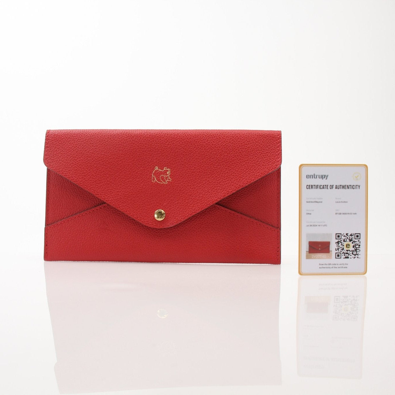 Louis Vuitton limited edition New Year envelope wallet by Gold & Beyond, showcasing luxurious design and elegant craftsmanship.